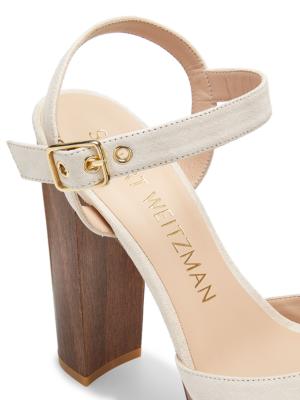 Stuart Weitzman 130mm open-toe suede sandals - Purple