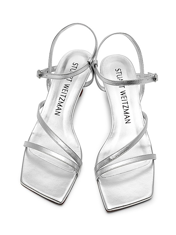 Shop Stuart Weitzman Oasis 50MM Metallic Leather Sandals Shop Stuart Weitzman Oasis 50MM Metallic Leather Sandals