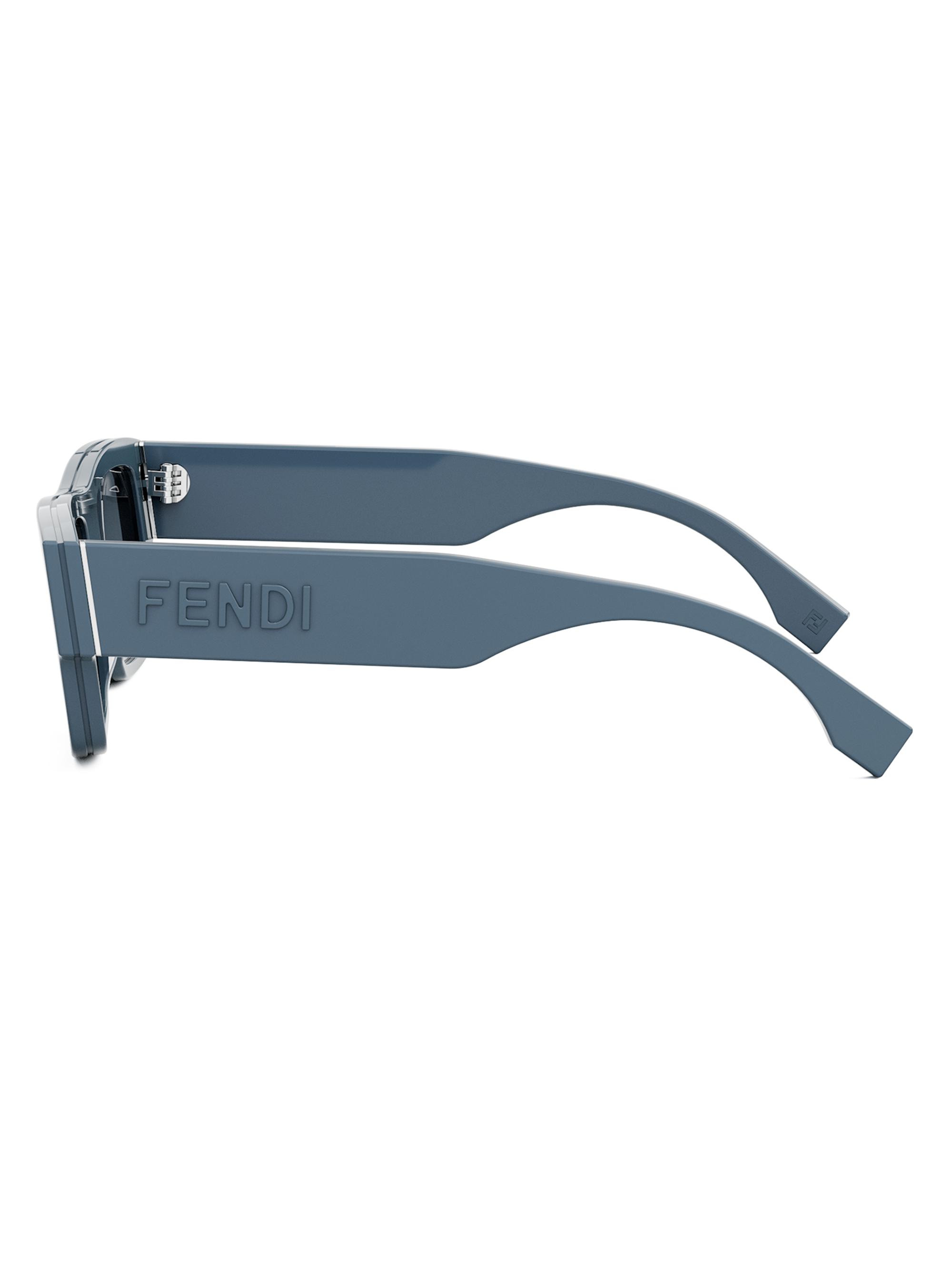 Fendi Signature 53MM Rectangular Sunglasses | Saks Fifth Avenue