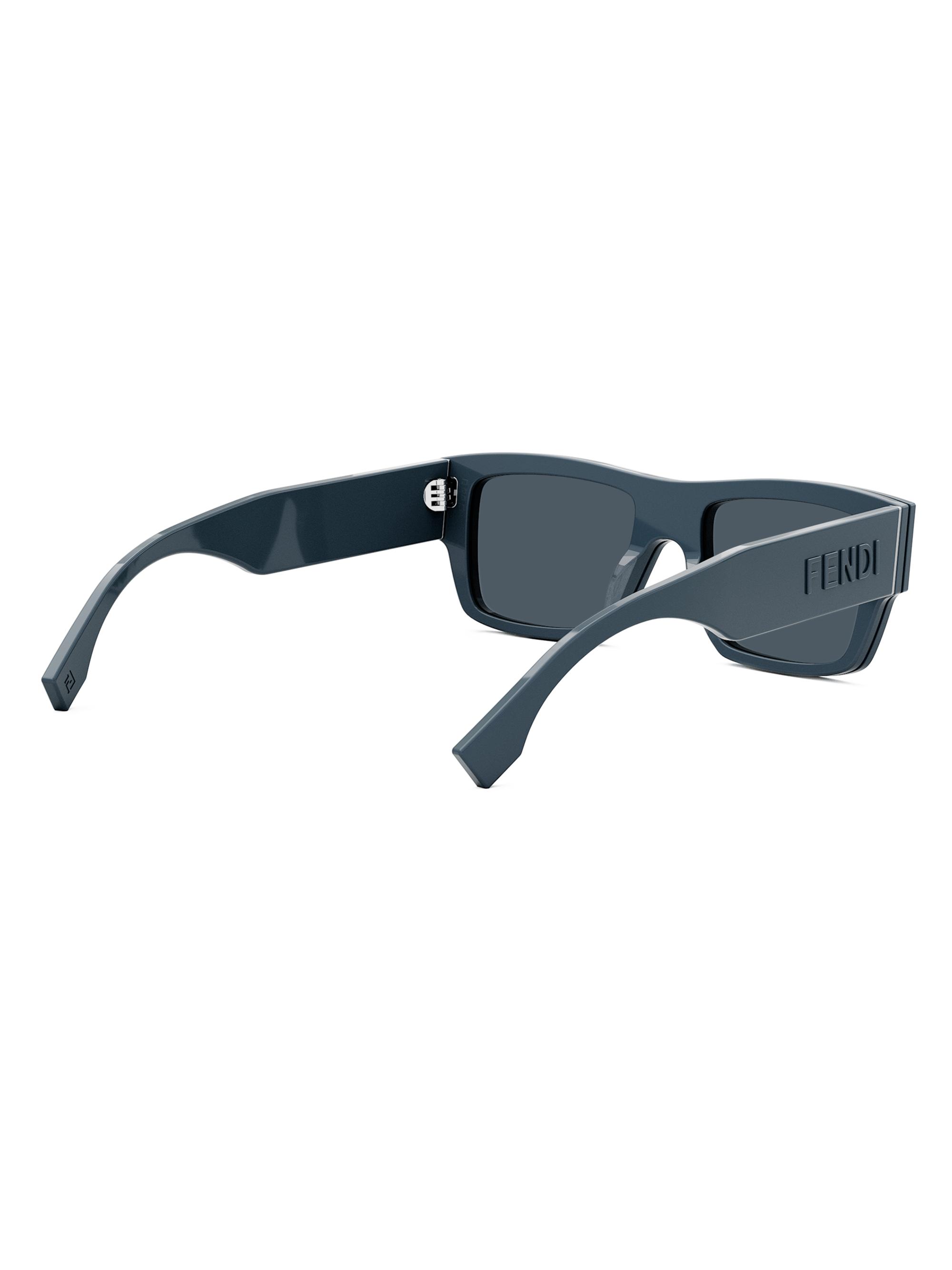 Fendi Signature 53MM Rectangular Sunglasses | Saks Fifth Avenue