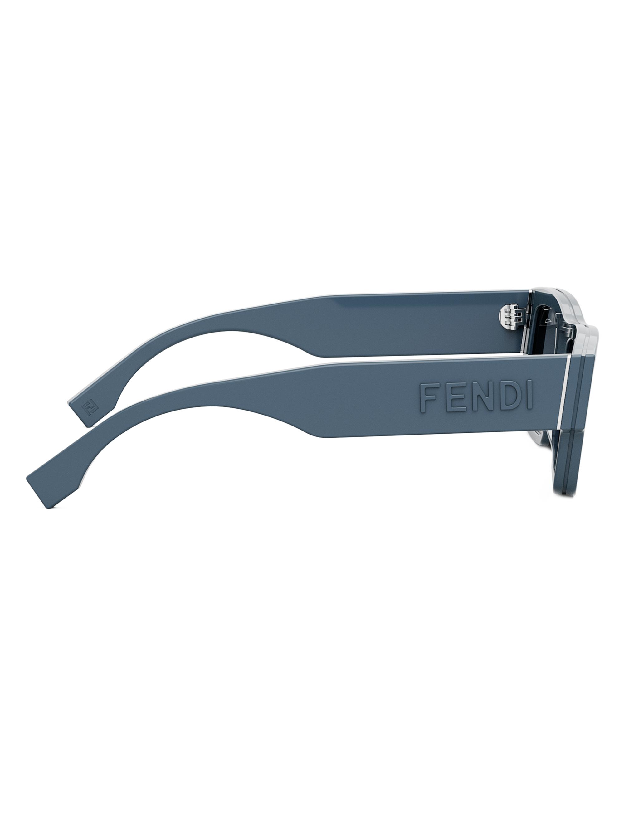 Fendi Signature 53MM Rectangular Sunglasses | Saks Fifth Avenue