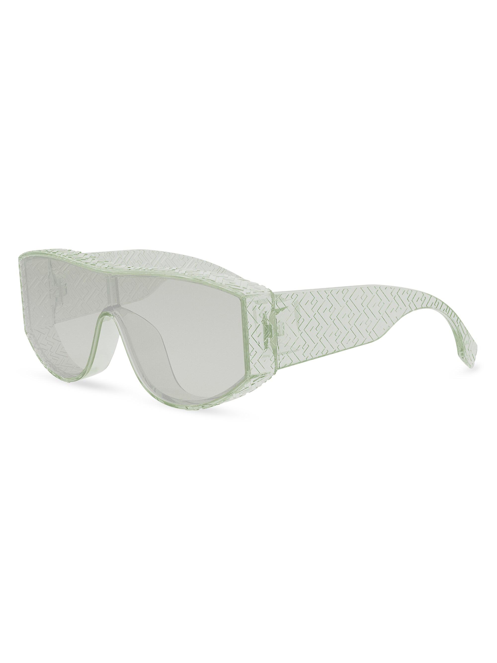 Fendi Men's  Lab Mask Sunglasses - Light Green Mirror