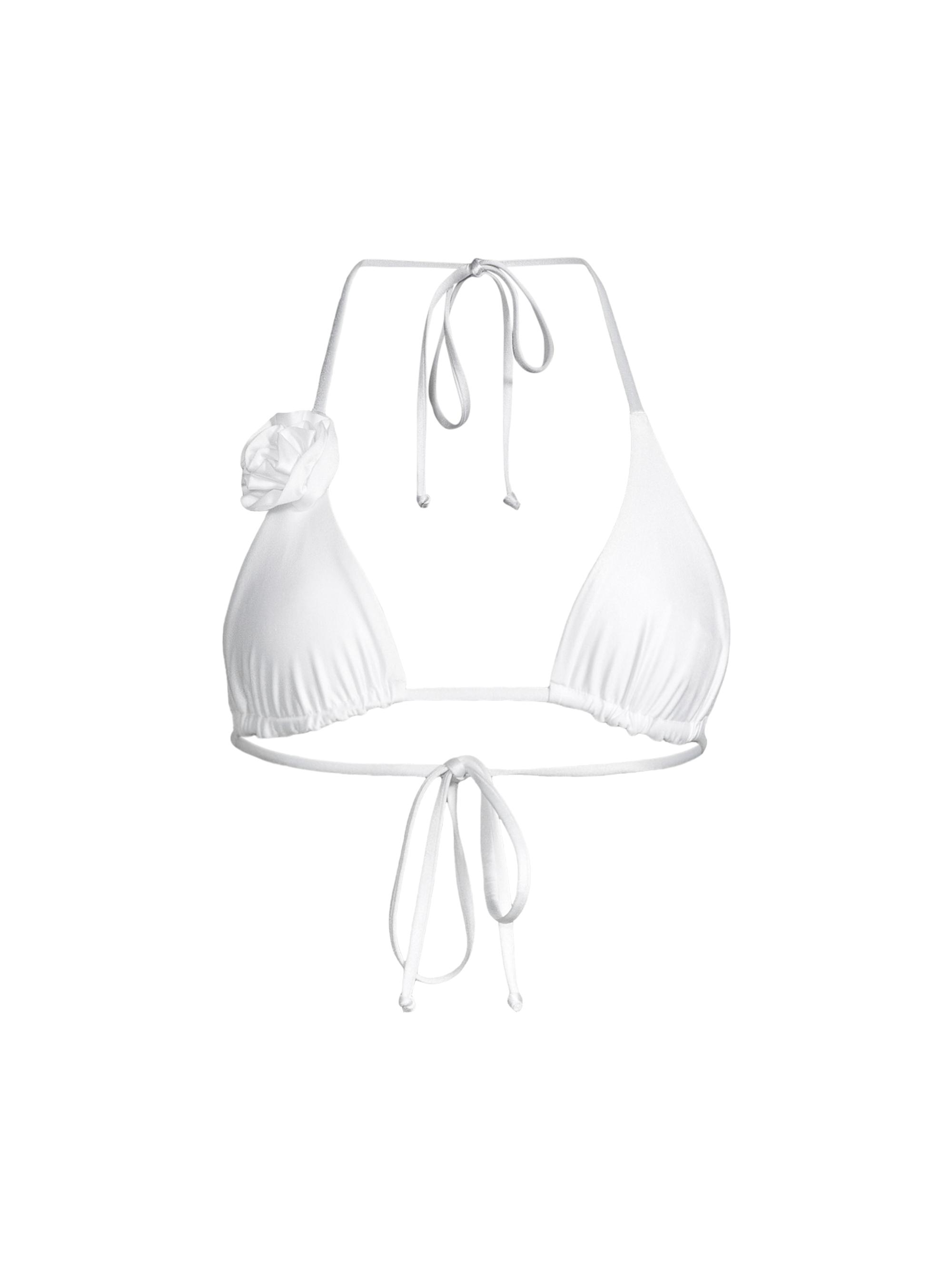 LSpace Women's Sofia Rosette Triangle Bikini Top - White