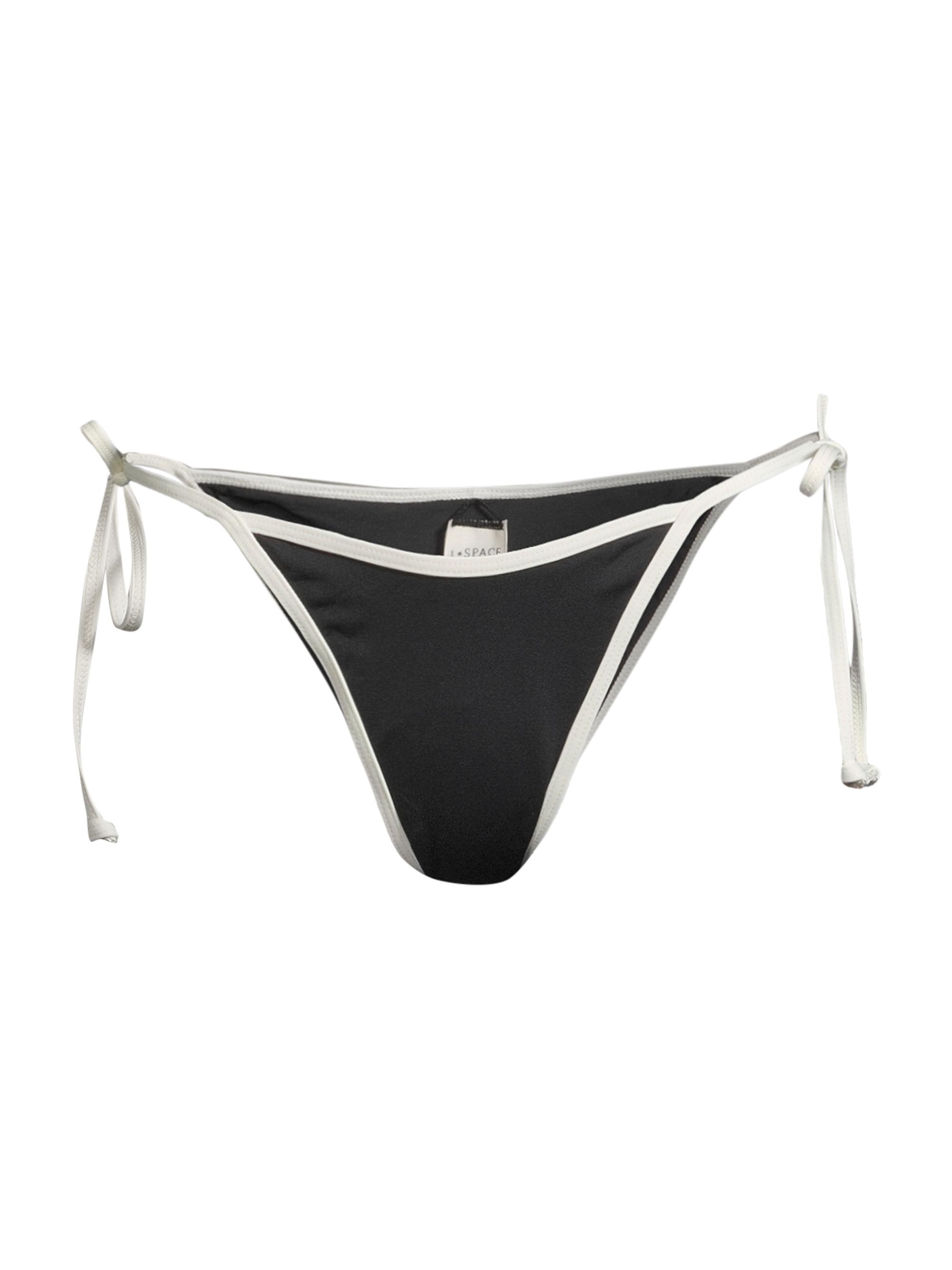 LSpace Women's Levy Side-Tie Bikini Bottoms - Black Cream