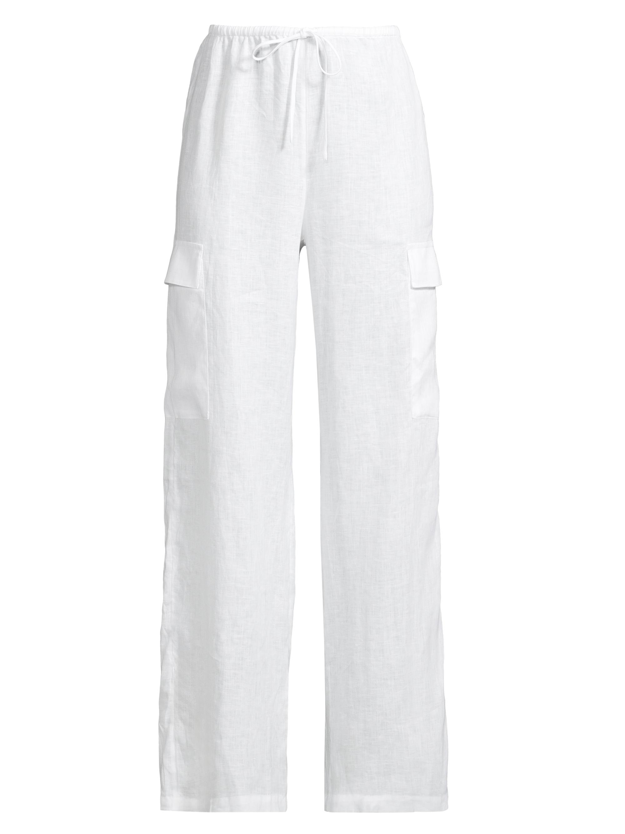 LSpace Women's Sundown Linen Cargo Pants - White