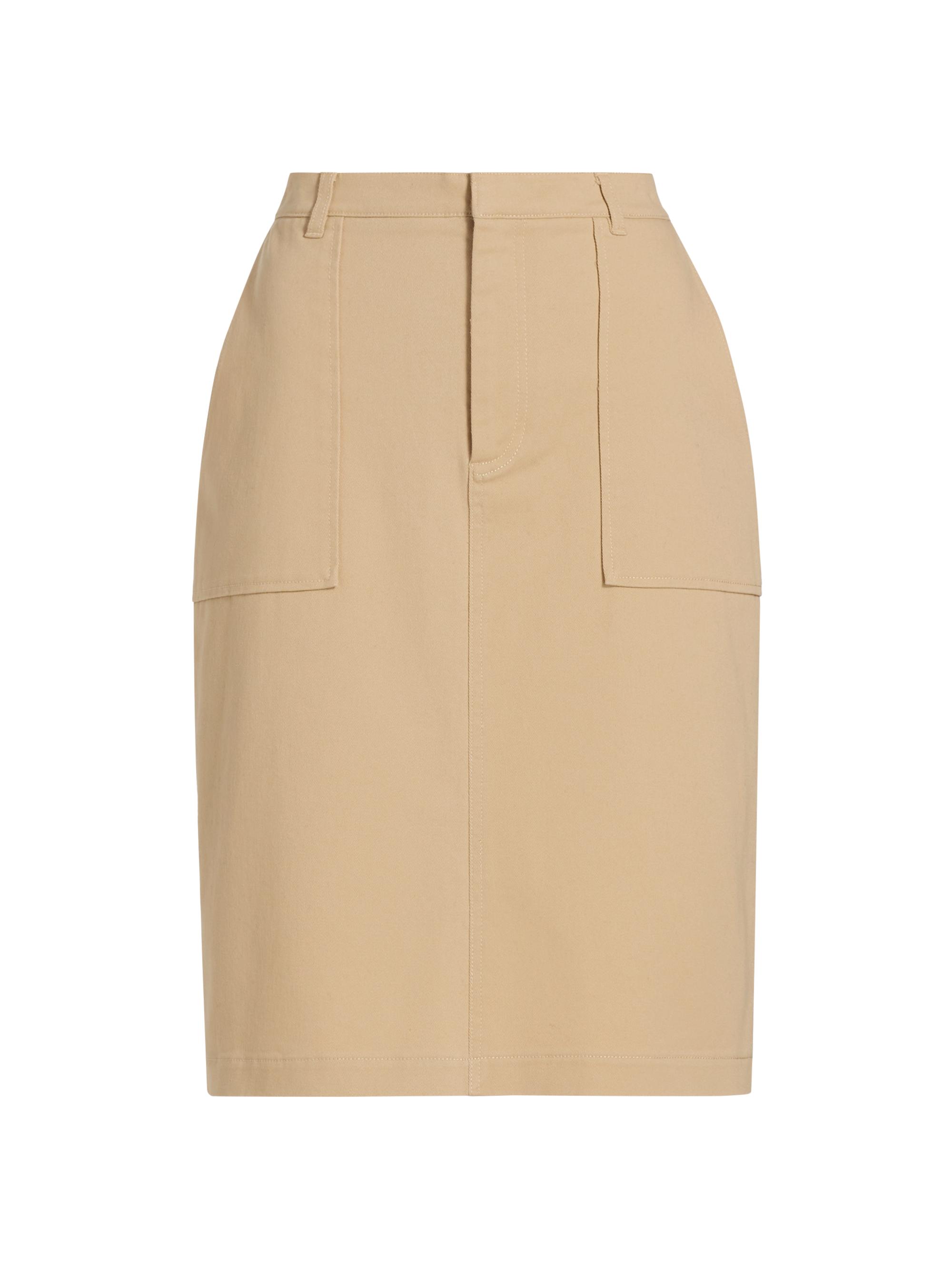 ATM Anthony Thomas Melillo Women's Washed Cotton Twill Pencil Skirt - Shiitake