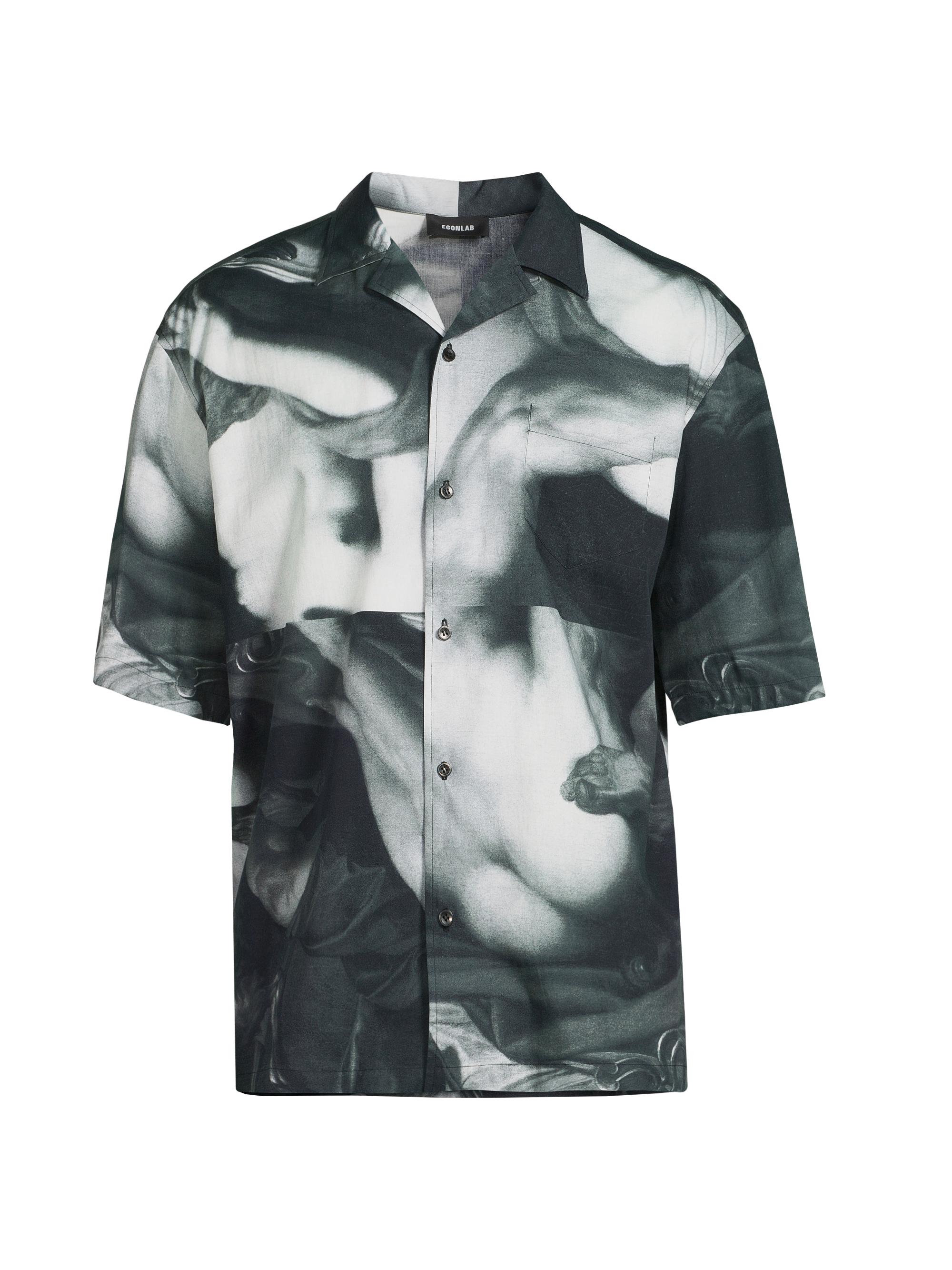 Egonlab Men's Toute Première Fois Cotton Bowling Shirt - Hercule