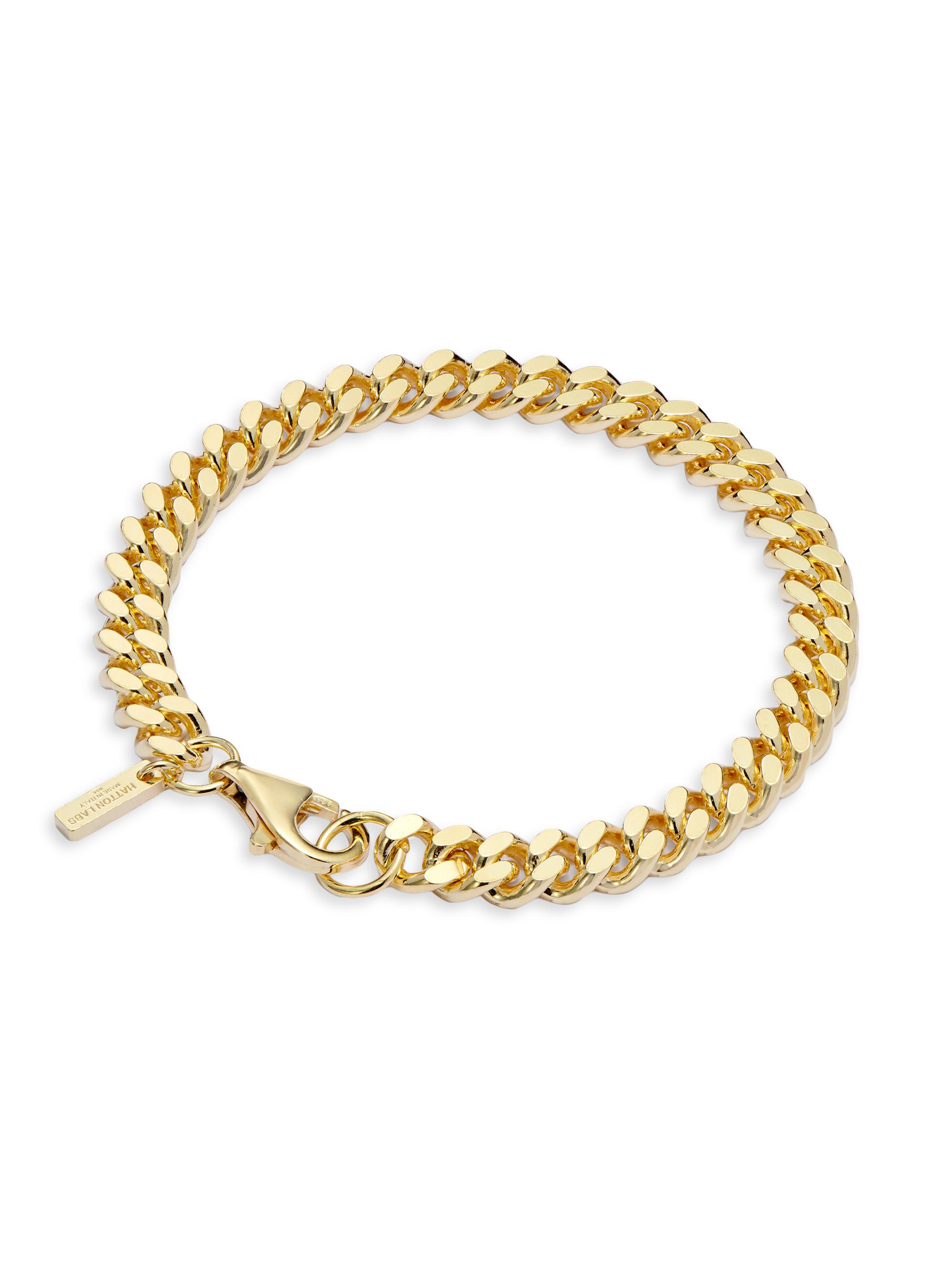 Hatton Labs Men's 18K Gold-Plated Cuban Bracelet - Gold