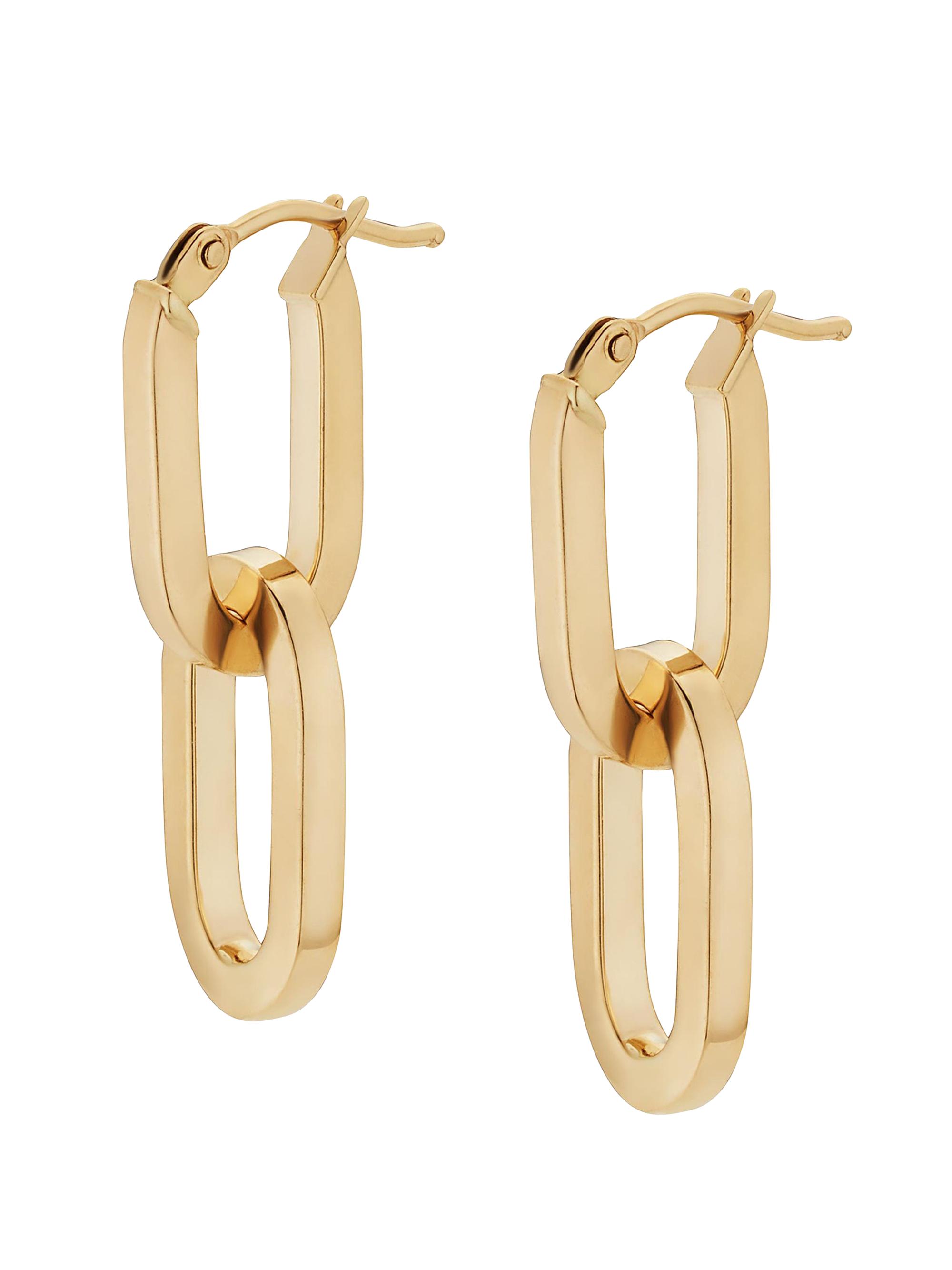 Oradina Women's 14K Yellow Gold Shift Drop Earrings - Yellow Gold