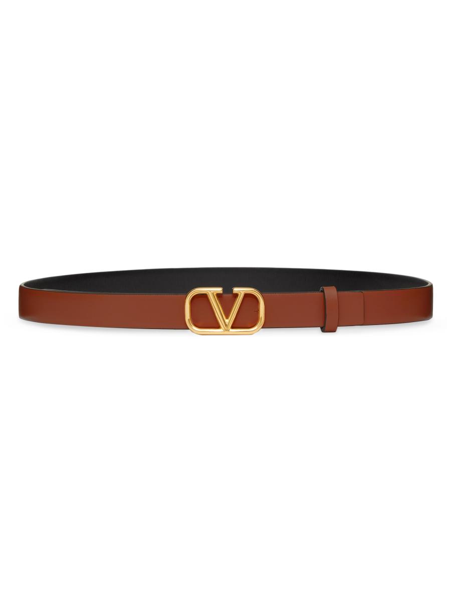 Valentino Garavani Reversible Vlogo Signature Belt In Glossy