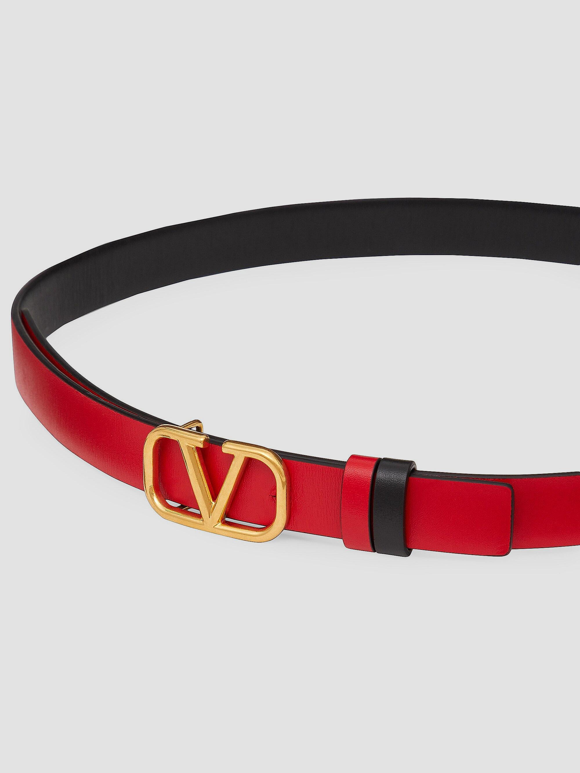 Valentino Garavani Reversible Vlogo Signature Belt in Glossy  display picture 2