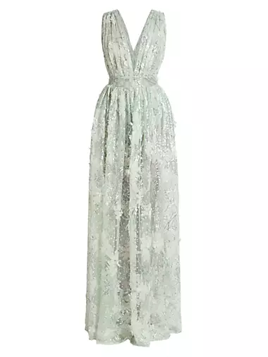 Pop Daisy Sequined Tulle Gown
