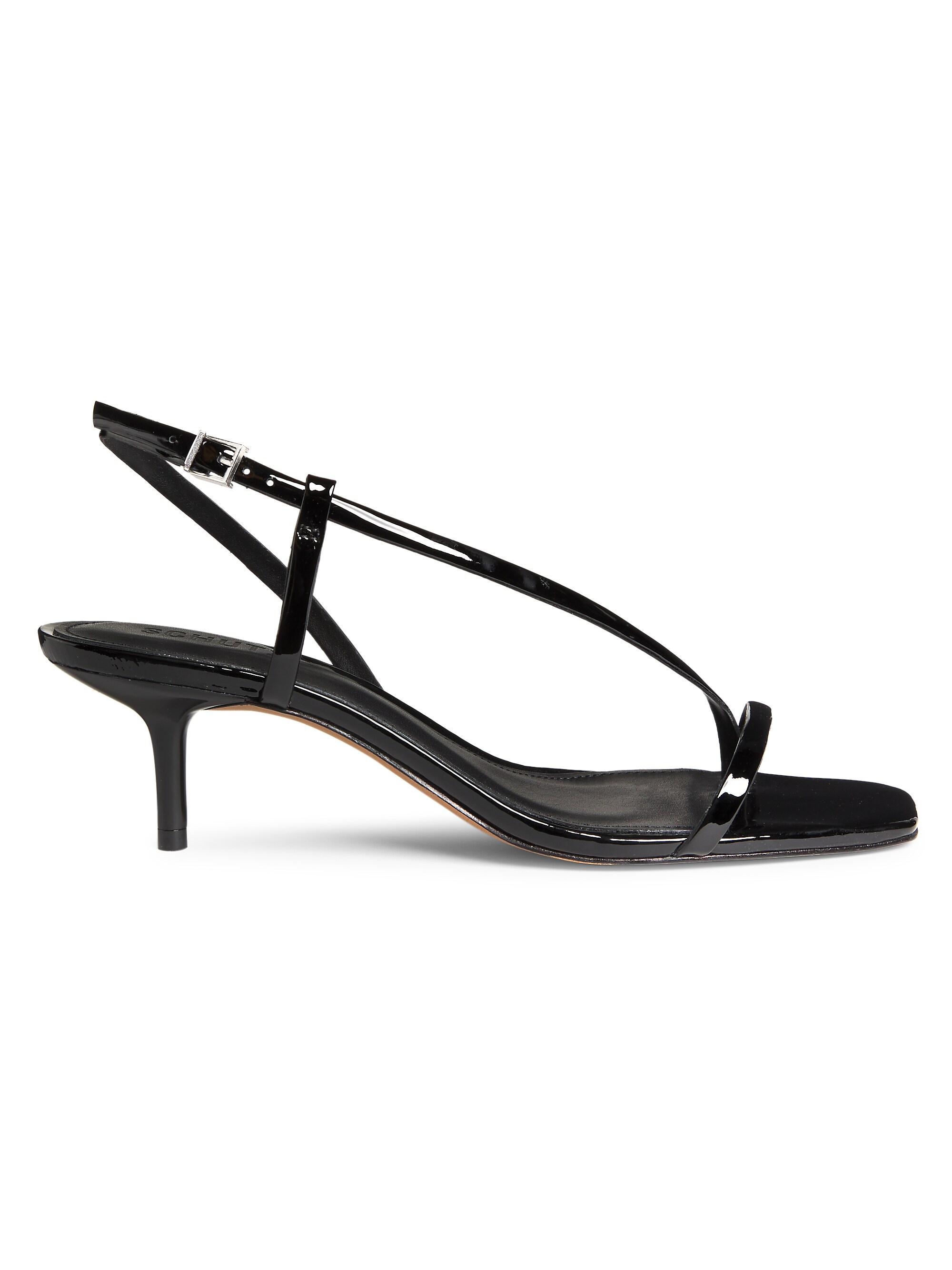 Schutz Women's Heloise 63MM Patent Leather Slingback Sandals - Black