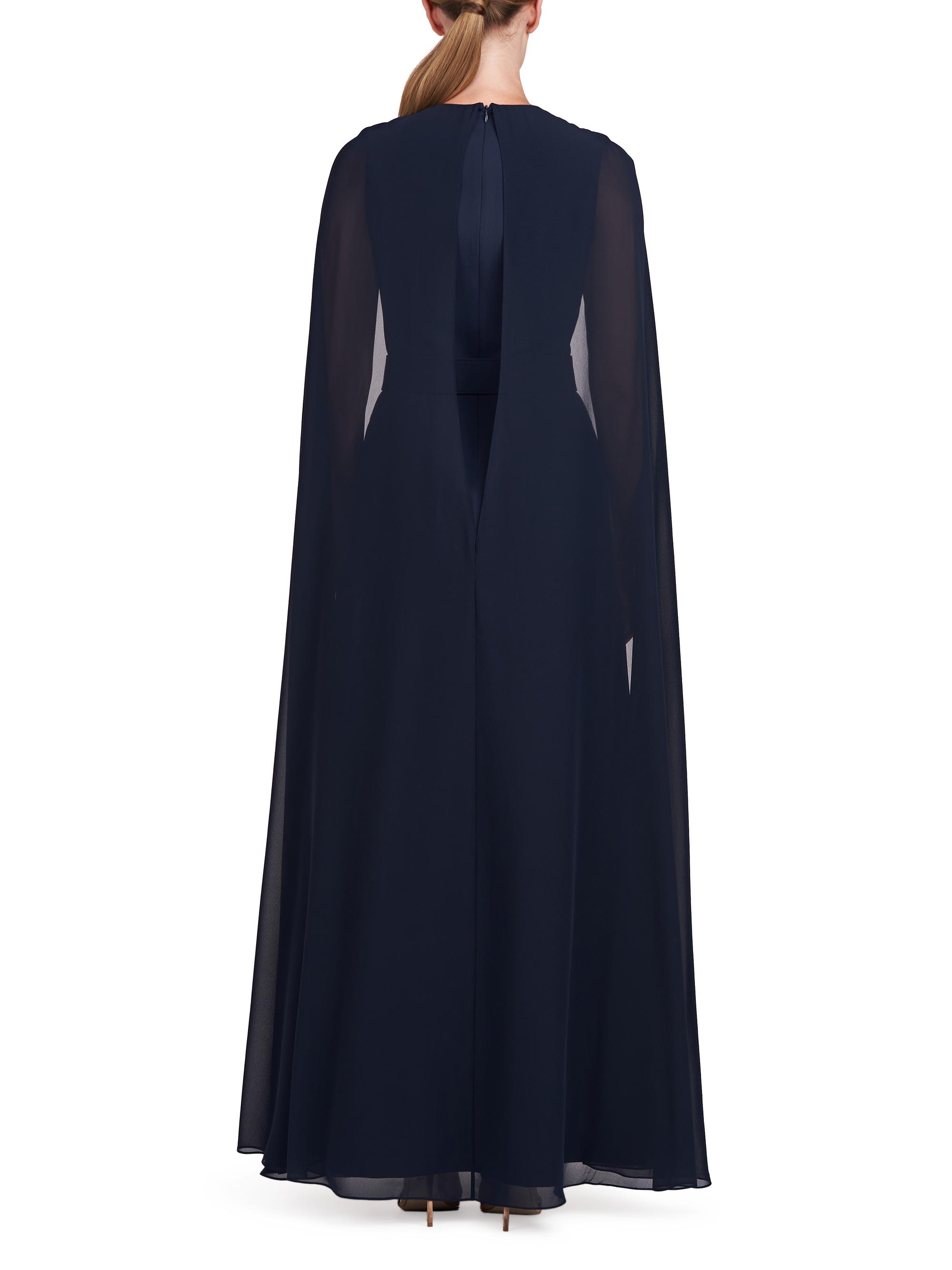 Freya Crepe Cape Gown