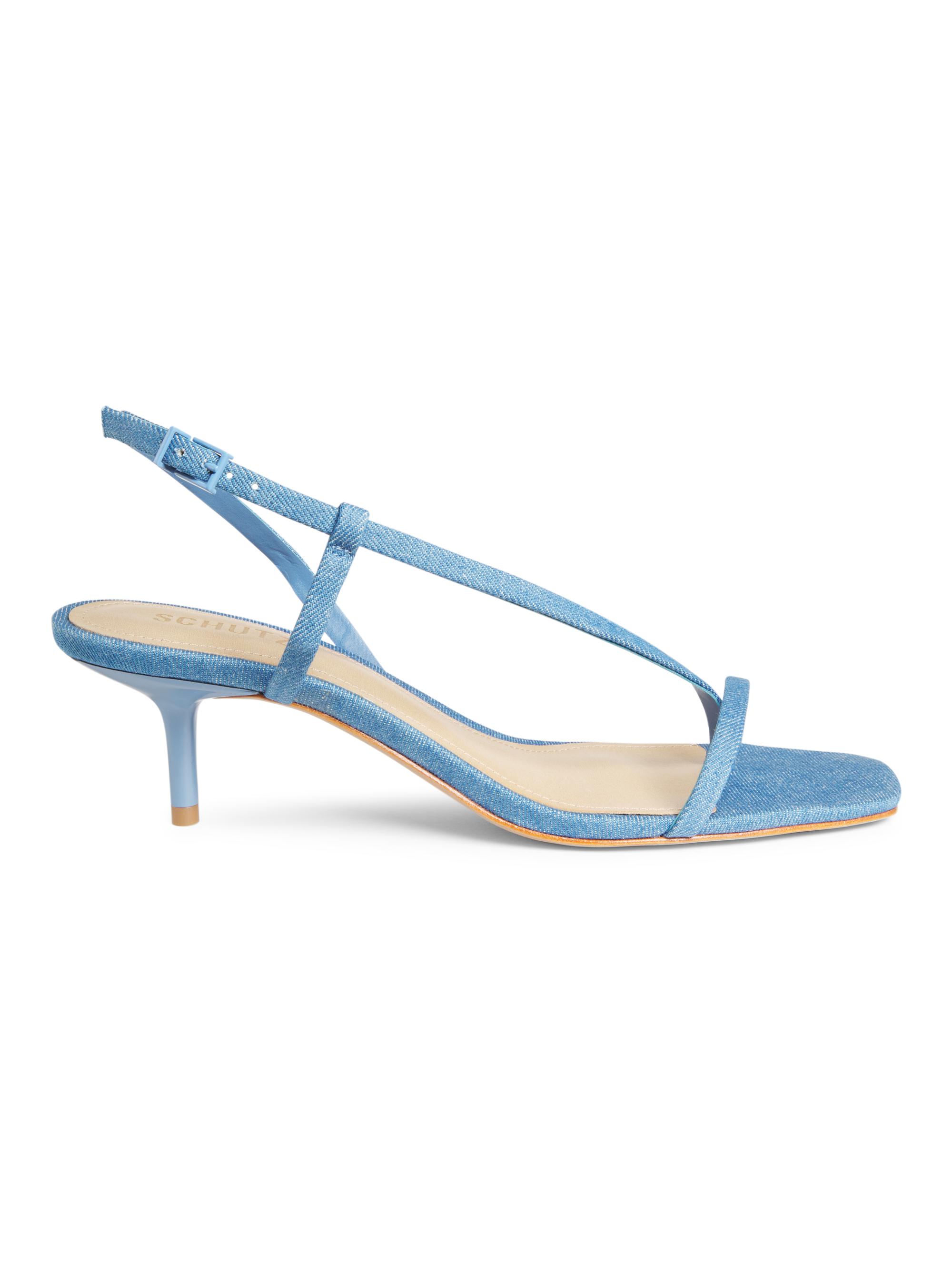 Schutz Women's Heloise 63MM Denim Slingback Sandals - Azul