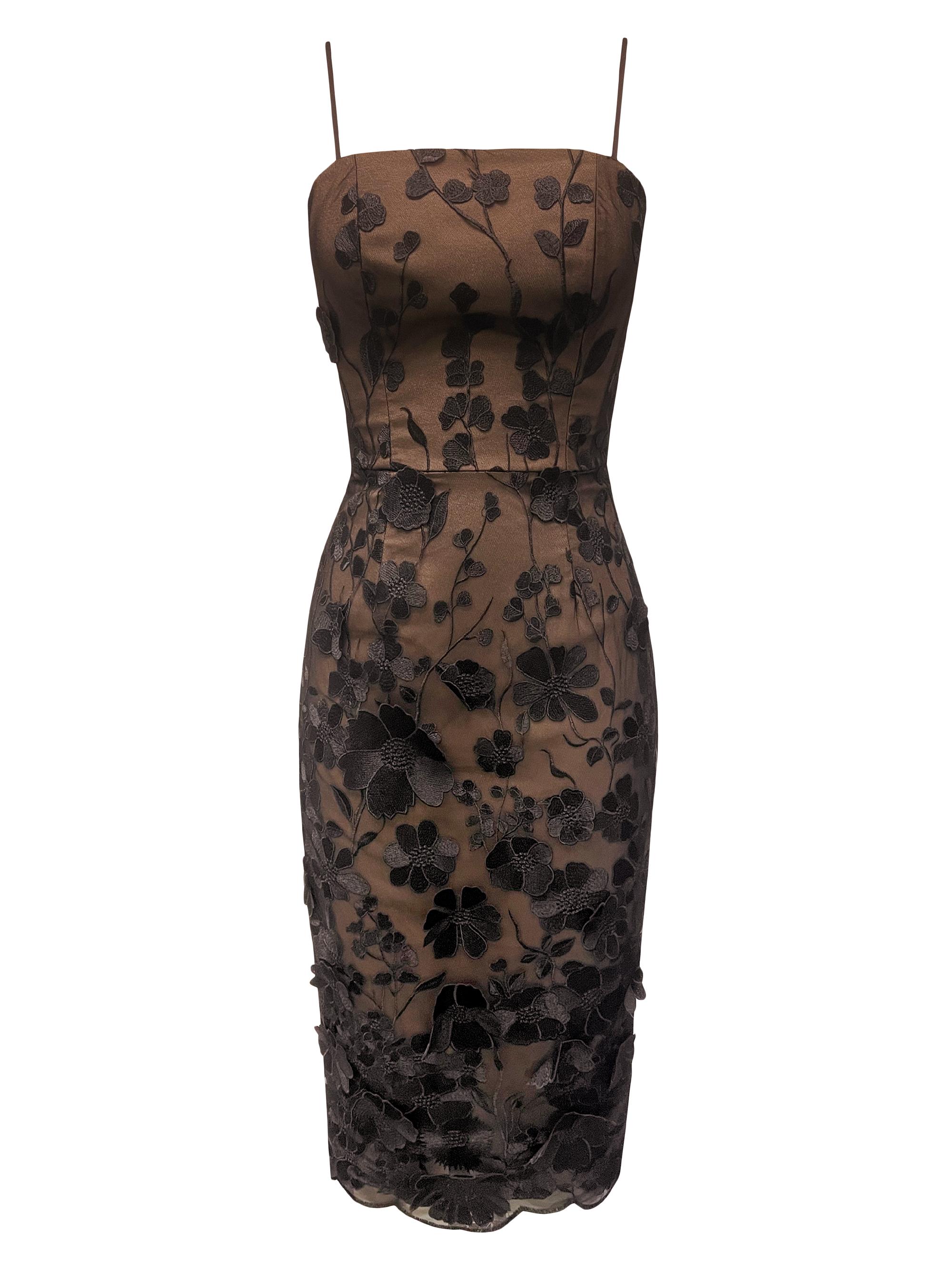 Dress The Population Josselyn Embroidered Floral Sheath