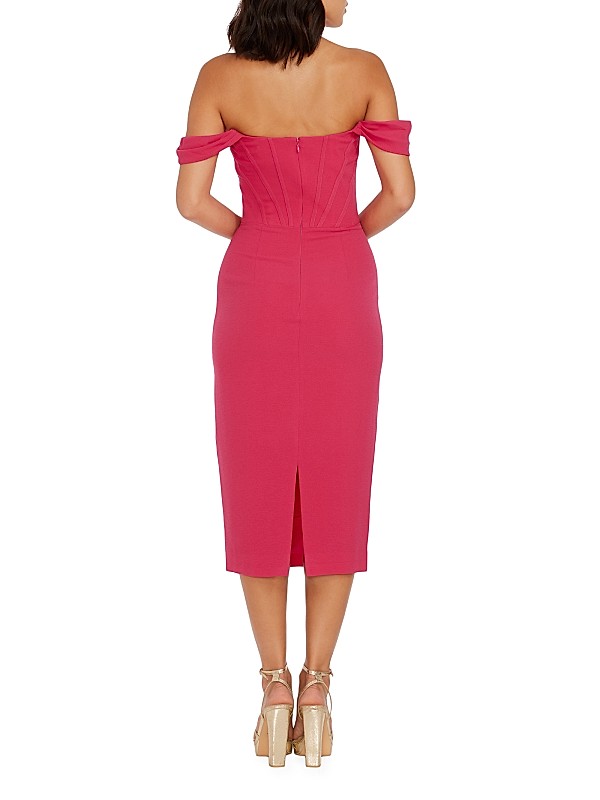 Shop Dress The Population Vickie Off-the-Shoulder Sheath Shop Dress The Population Vickie Off-the-Shoulder Sheath