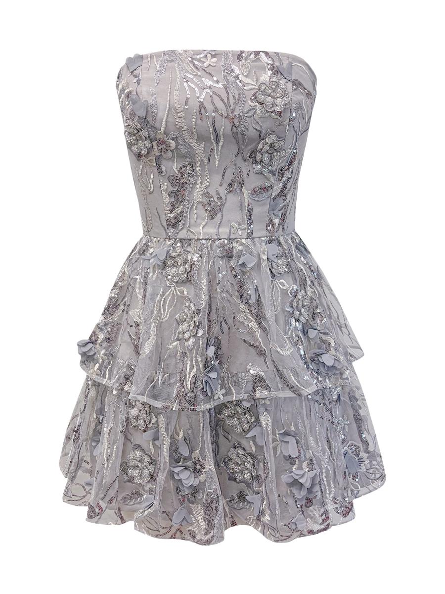 dress the population callie strapless mini dress New L Anthropologie x Dress the Population Callie strapless sequin mini  dress