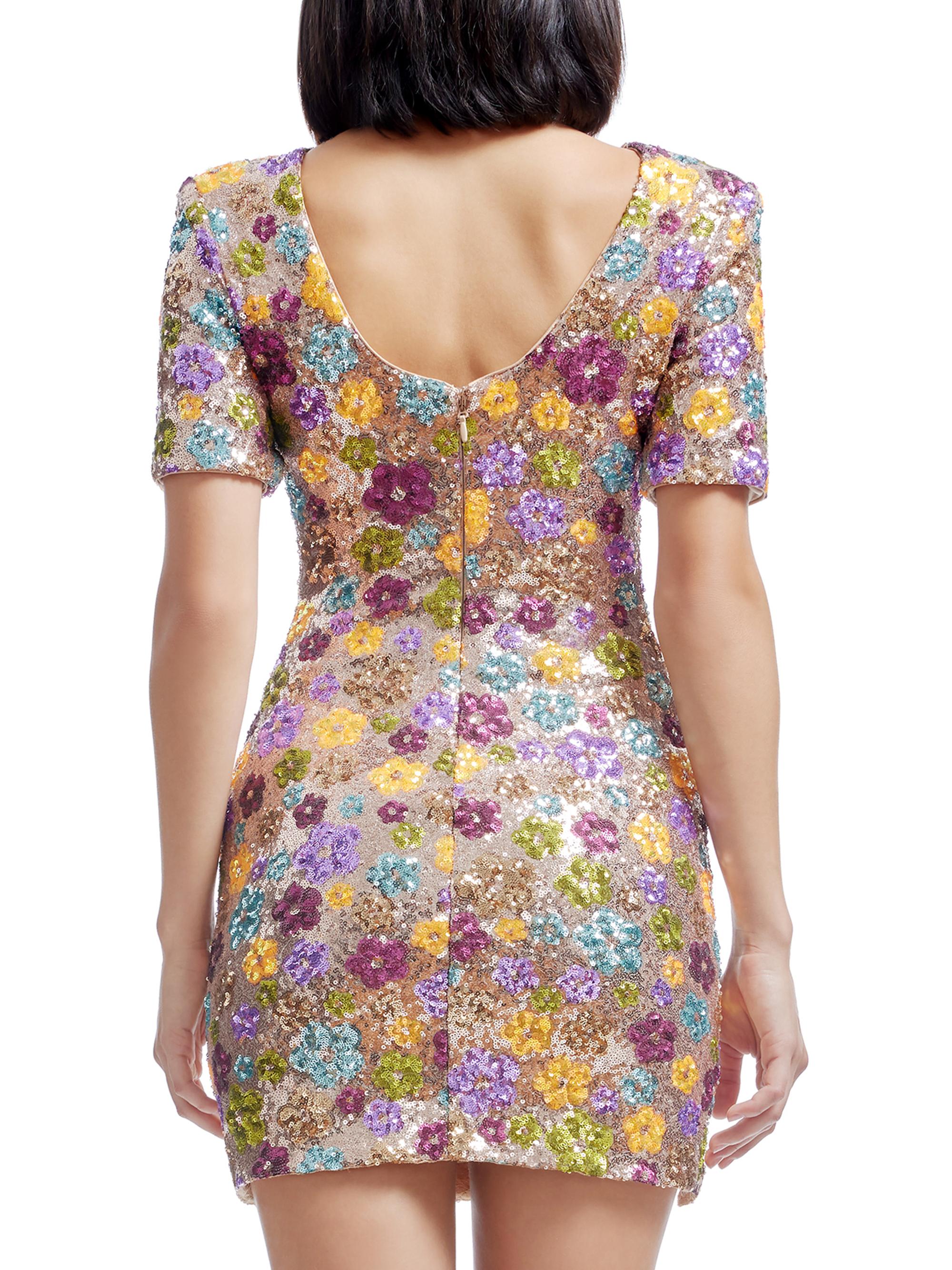 Dress The Population Maddox Floral Sequined Minidress | Saks Fifth
