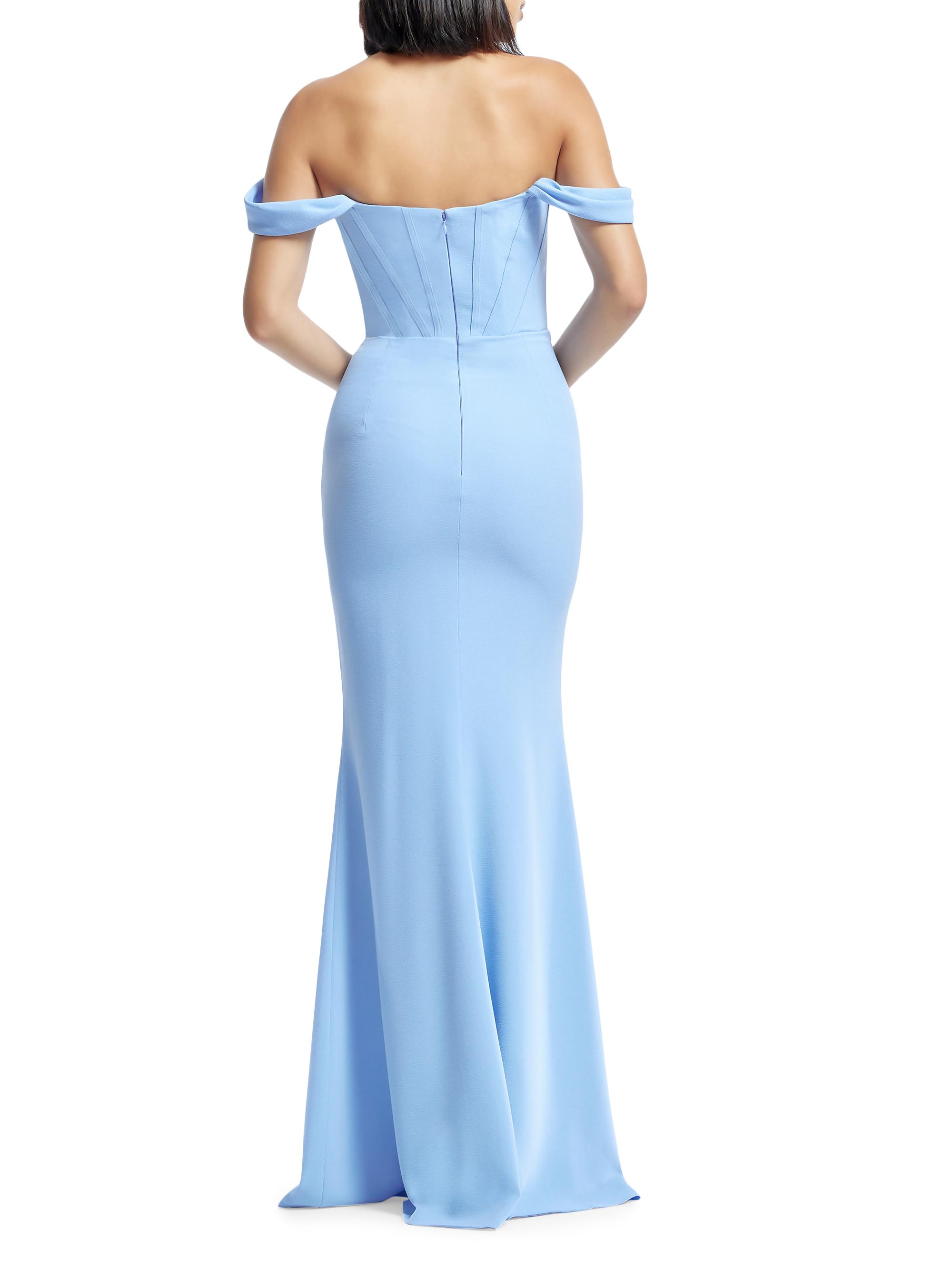 open lace back dress Melanie Strapless Midi Dress - White main image 1