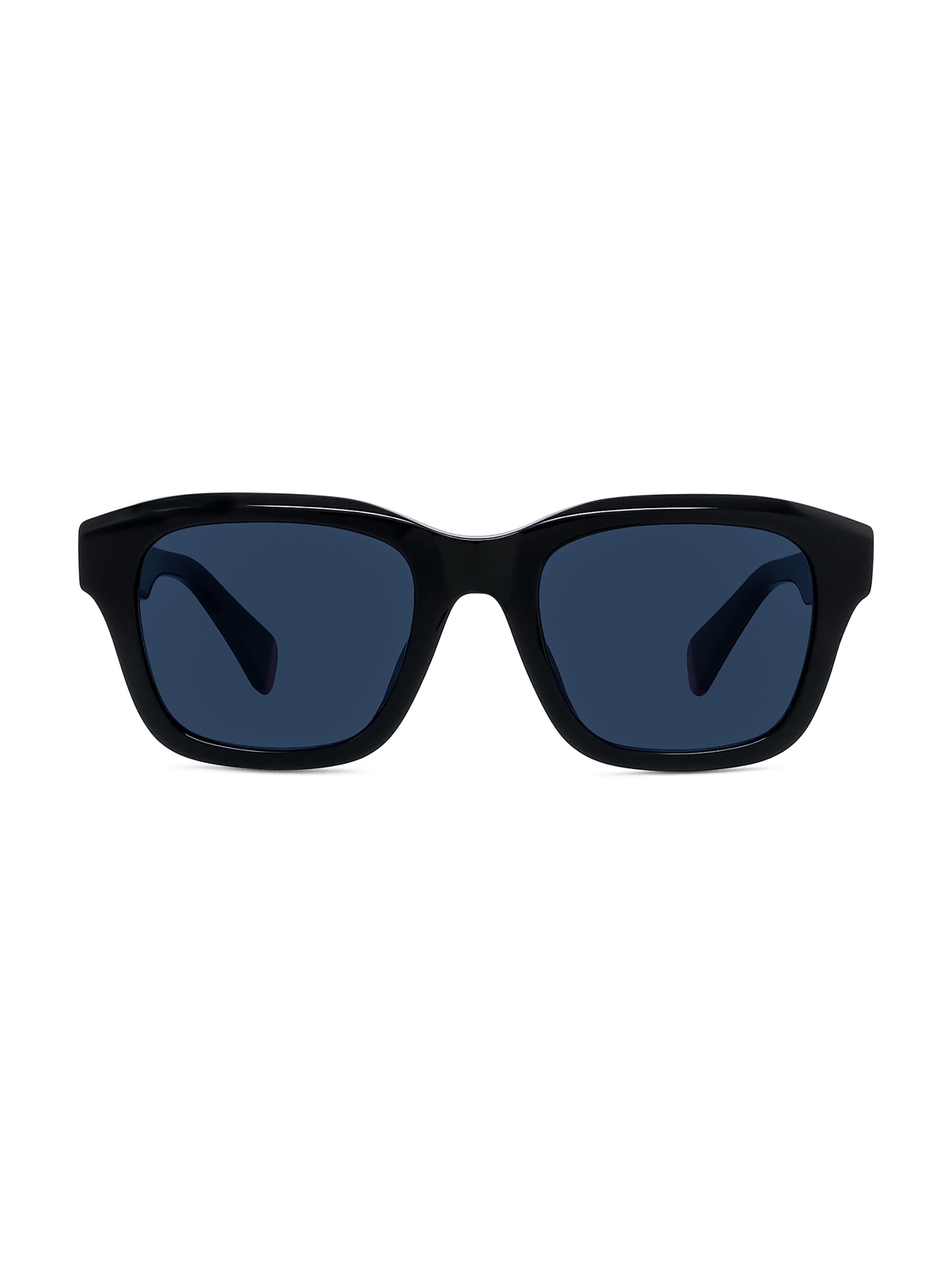 Kenzo Men's AKA Boke Flower 52MM Square Sunglasses - Shiny Black Blue
