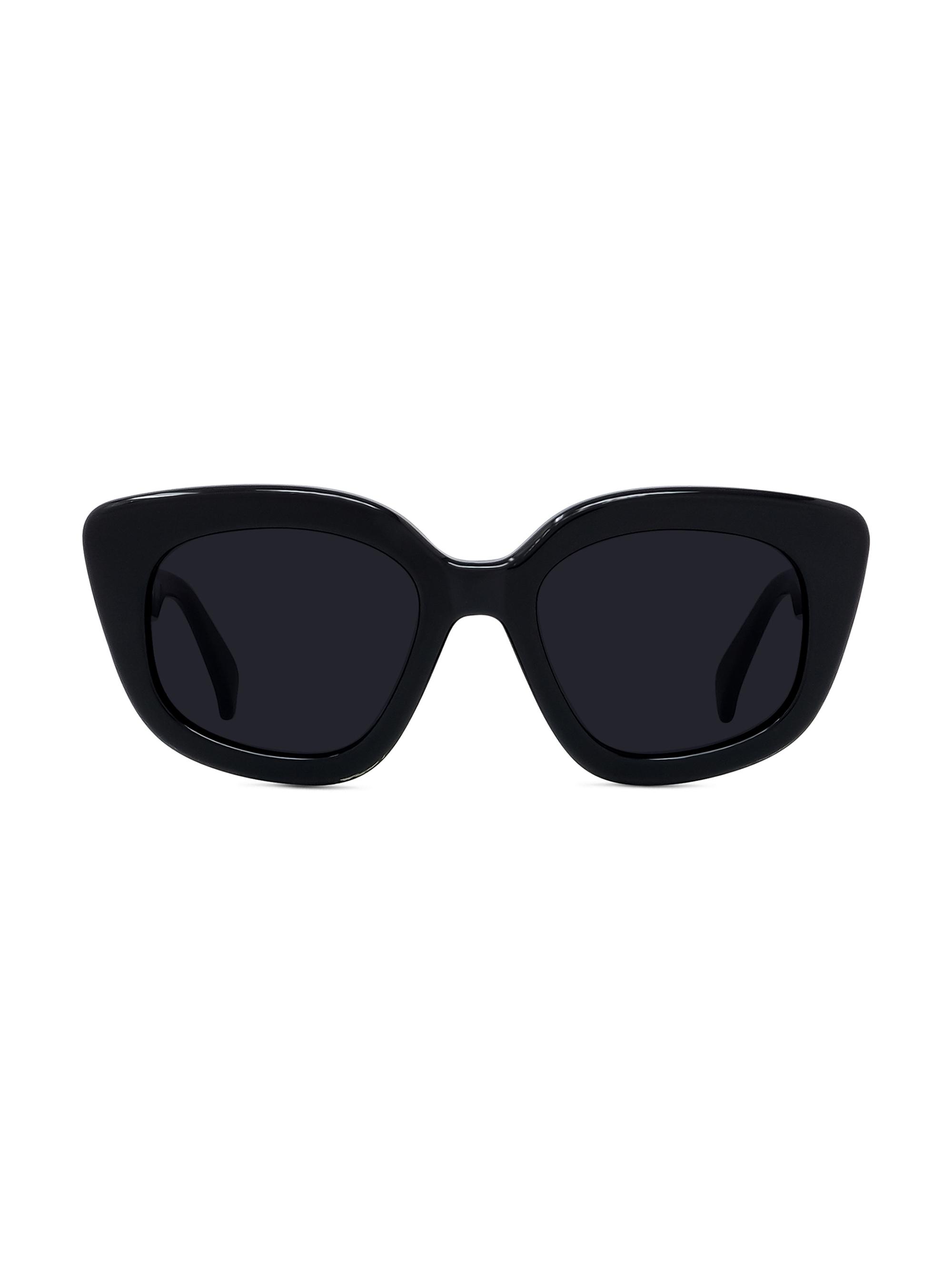 Kenzo Men's Boke 2.0 52MM Butterfly Sunglasses - Shiny Black Smoke