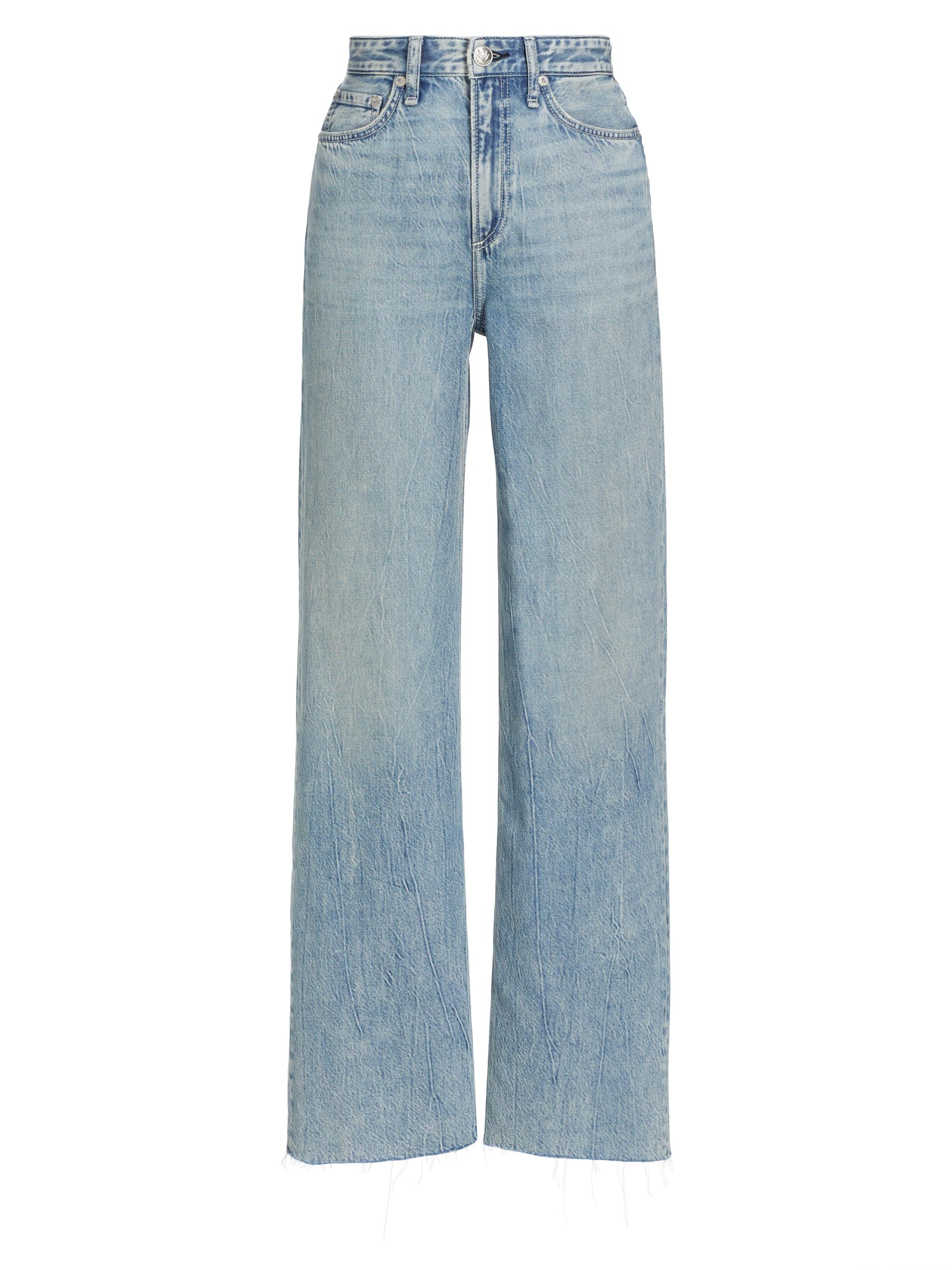 rag & bone Women's Logan Featherweight Wide-Leg Jeans - Mira