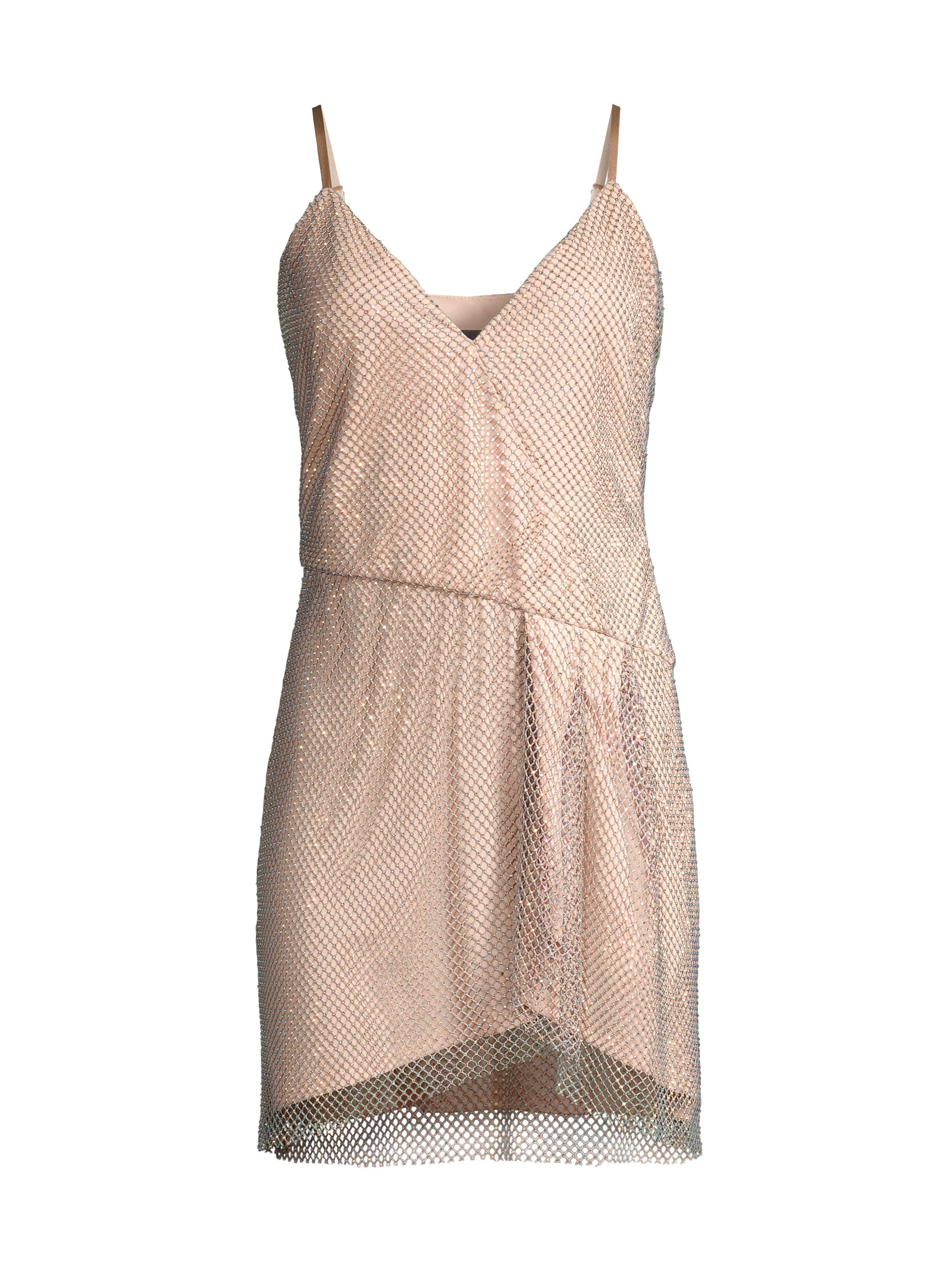 Liv Foster Women's Rhinestone-Embellished Sleeveless Minidress - Beige
