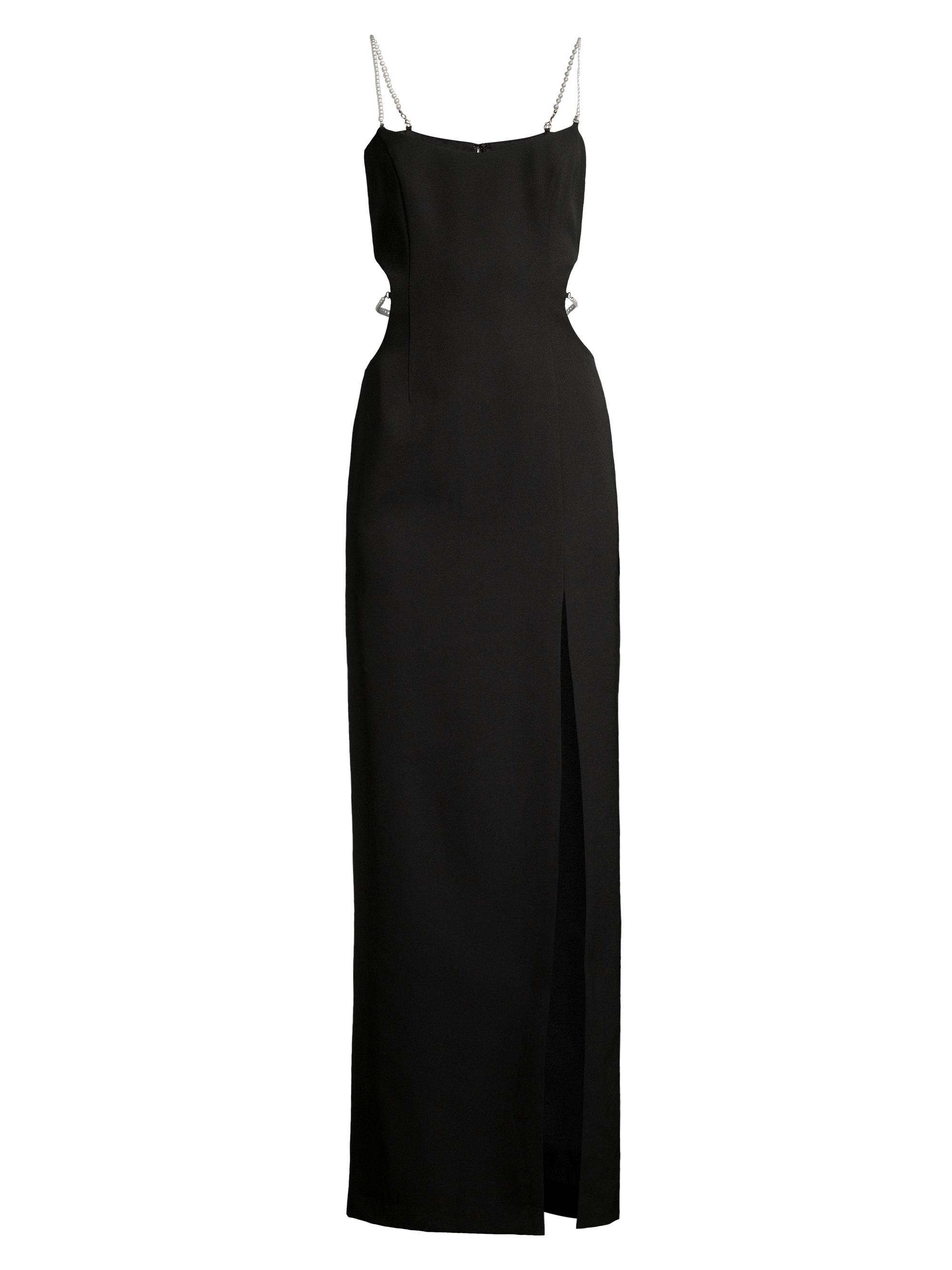 Liv Foster Women's Twill Scoopneck Column Gown - Black