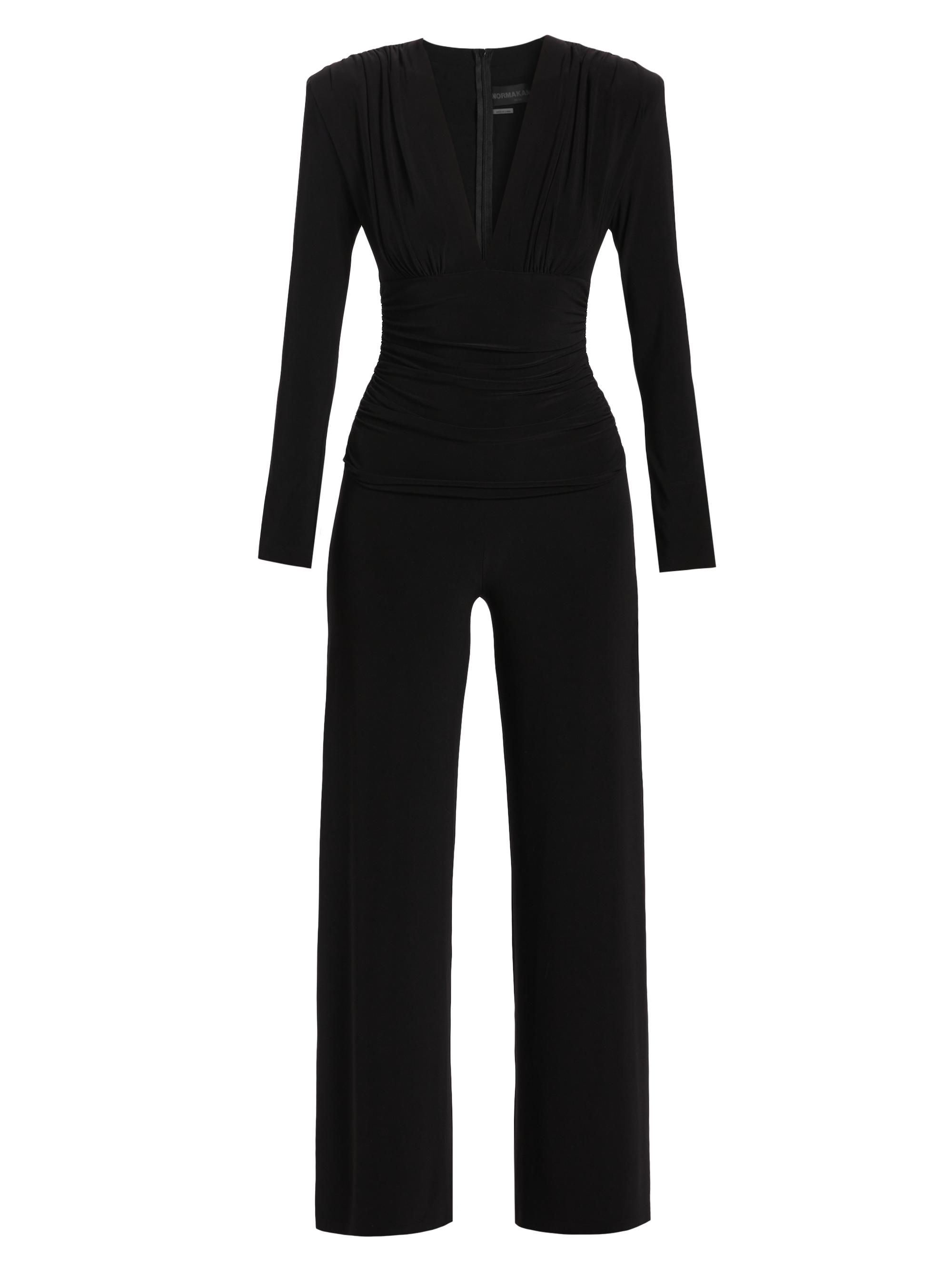 Norma Kamali Women's Shirred Waist Jumpsuit - Black