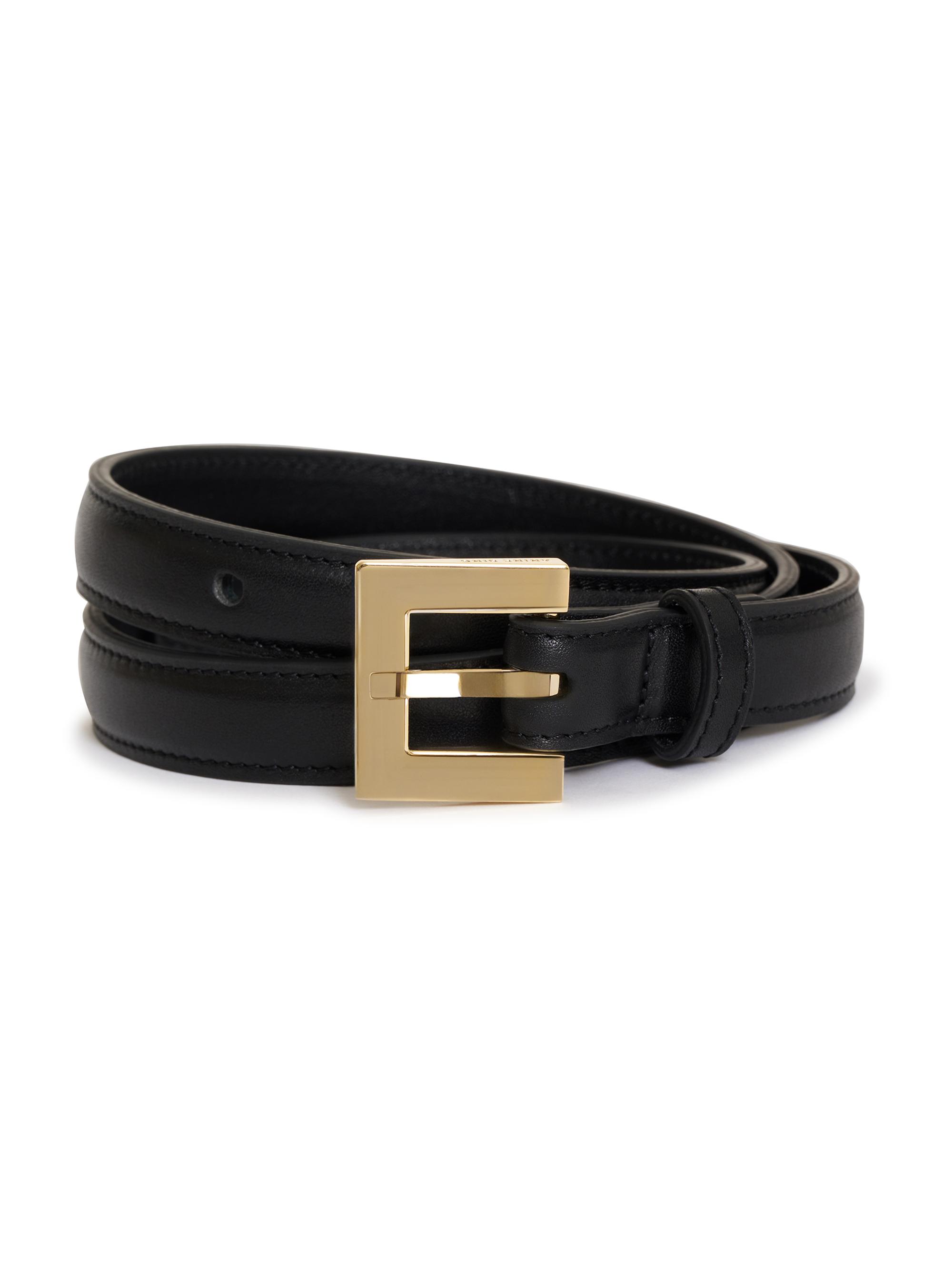 Anine Bing Women's Nicola Leather Belt - Black