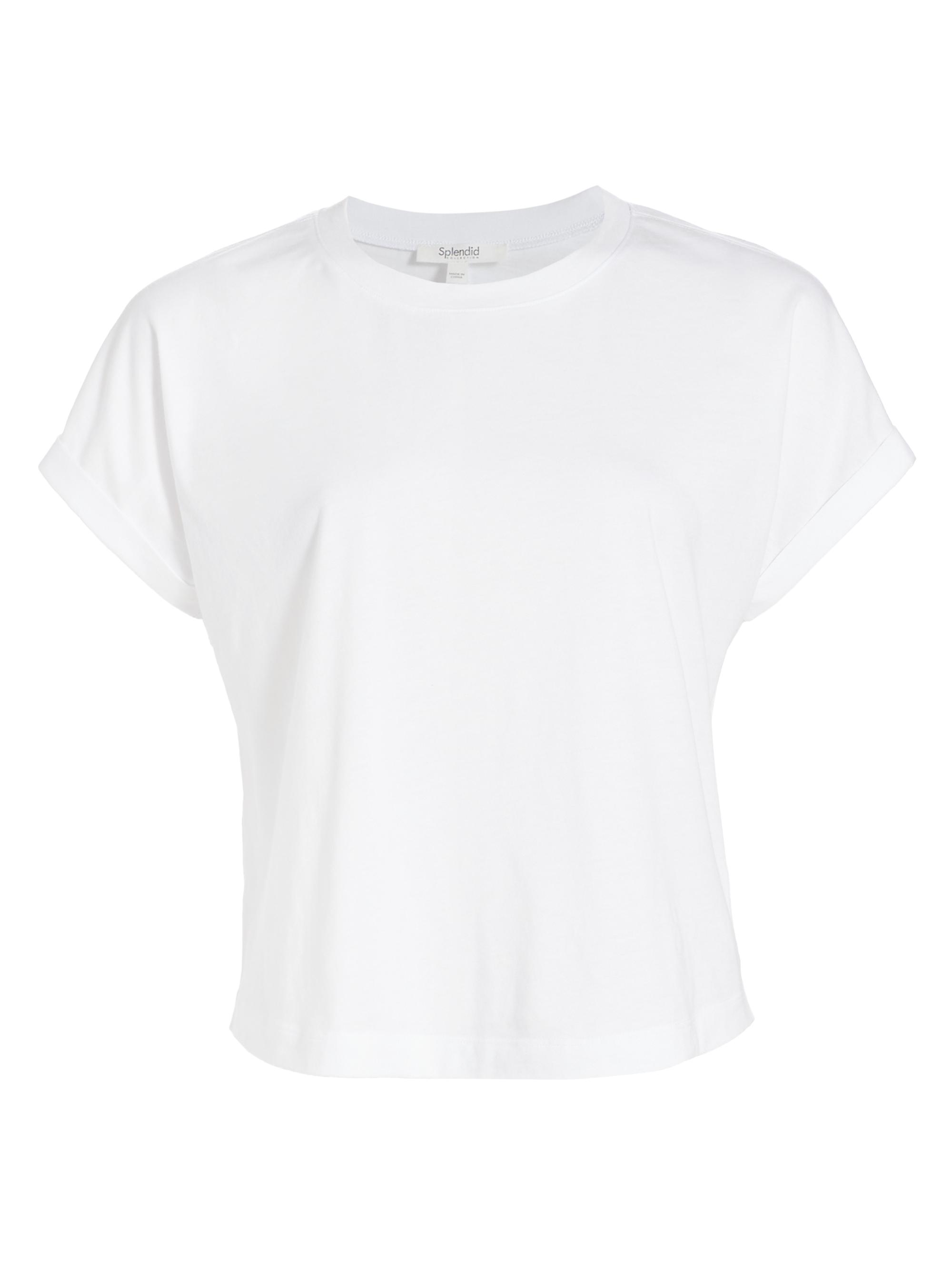 Splendid Women's Skye Roll-Cuff Sleeve T-Shirt - White