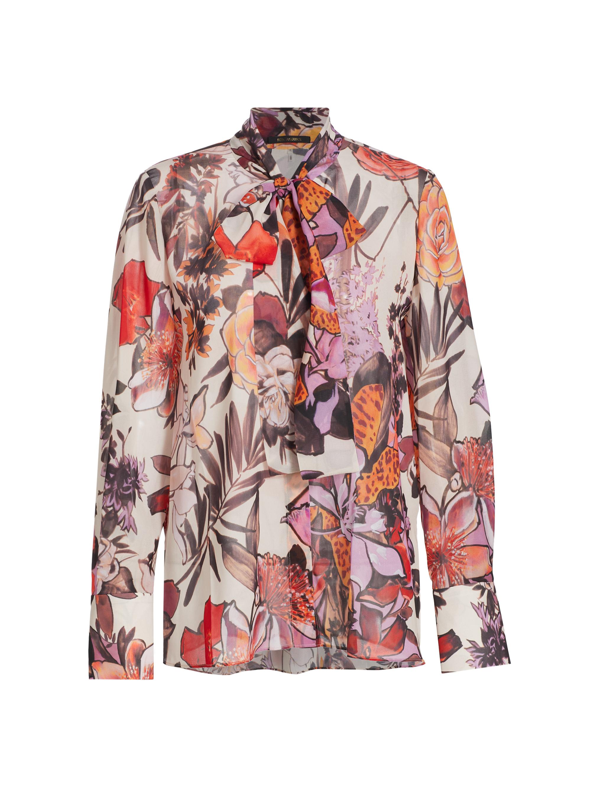 Kobi Halperin Women's Luna Floral Tie-Neck Blouse - Canvas Multi