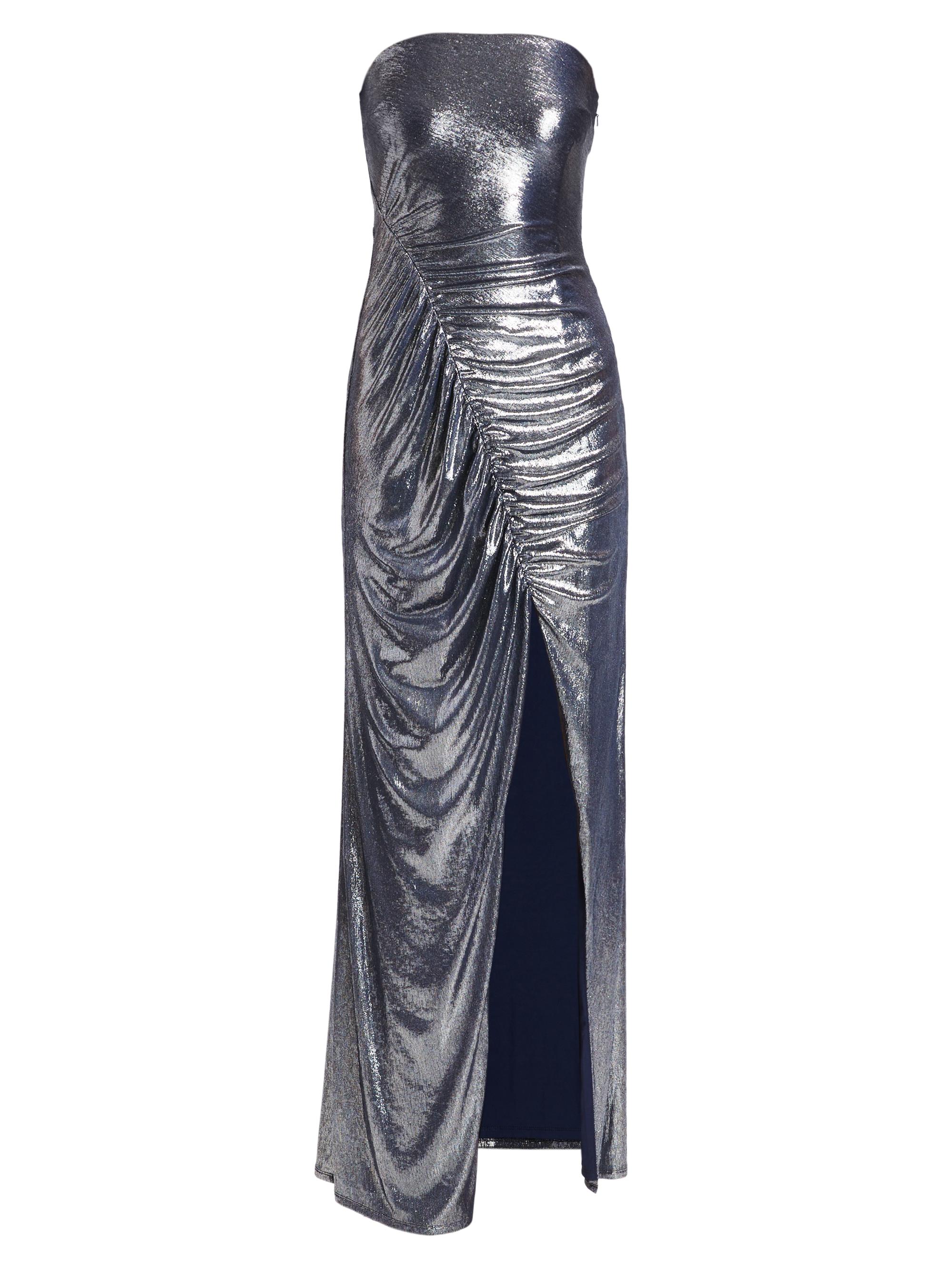 Ramy Brook Women's Samson Strapless Metallic Gown - Spring Navy Lurex Foil