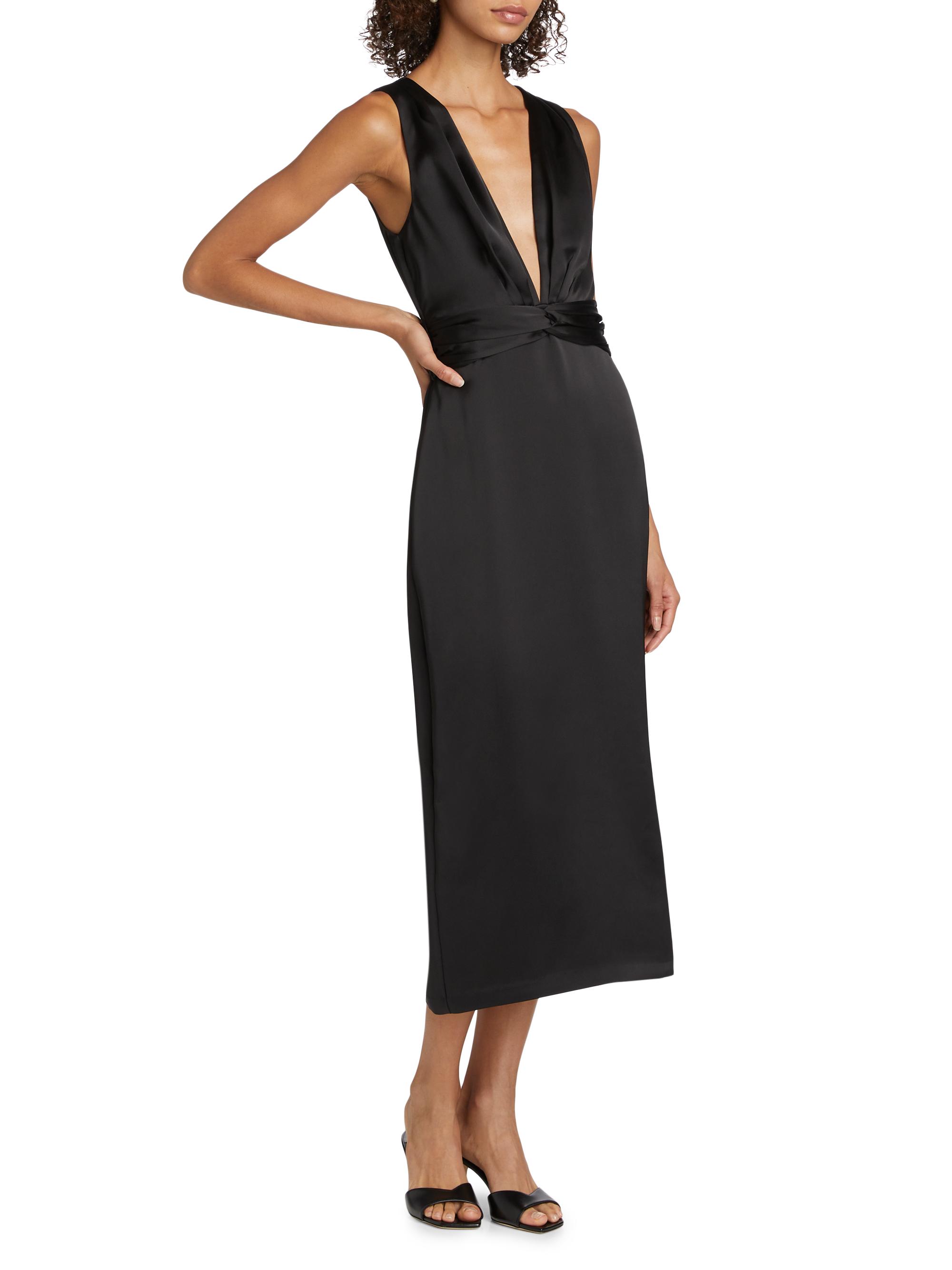 princess polly baby blue dress Express Plunge Front Silky Wrap Midi Dress ASOS DESIGN Collared Wrap Front  Midi Dress With Knot