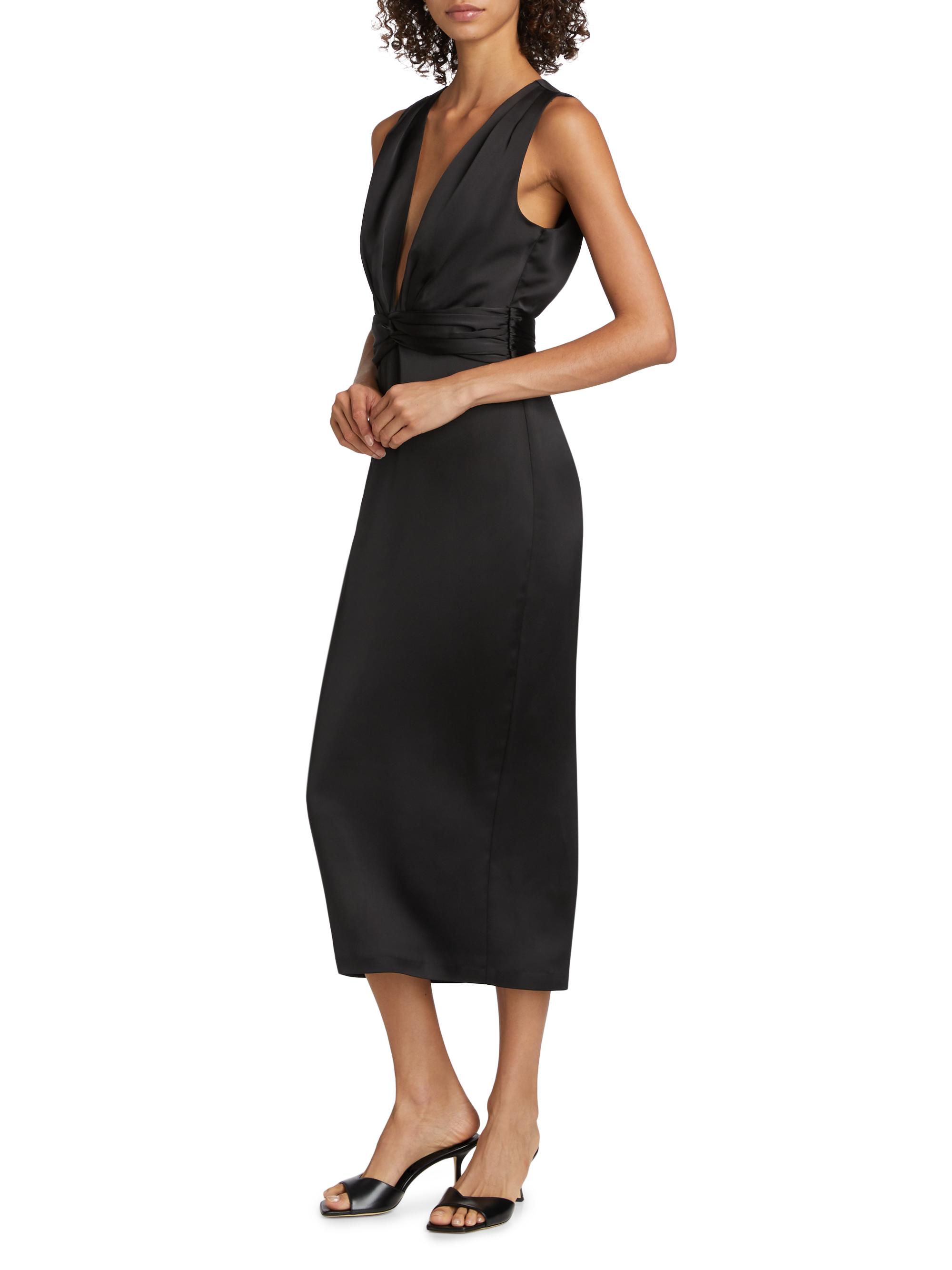 satin plunge midi dress Ramy Brook Talon Satin Plunge Midi-Dress