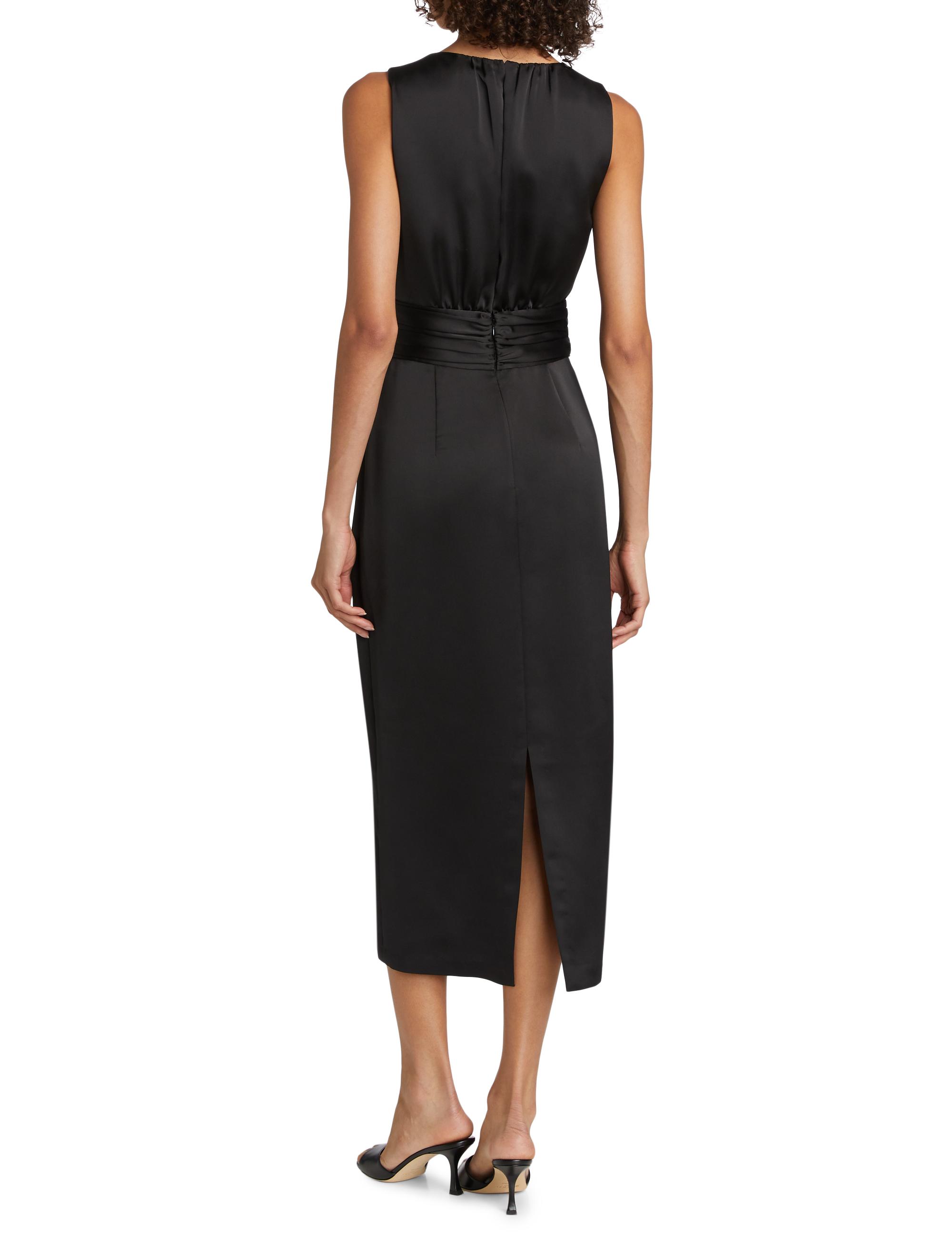 satin plunge midi dress Women's Plus Pink Satin Plunge Midi Dress