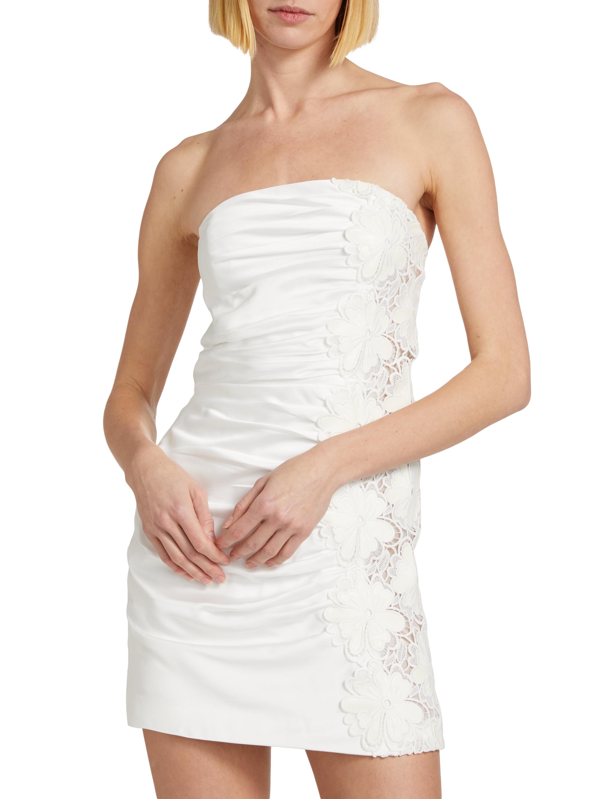 Ramy Brook Dalary Embroidered Lace Strapless Minidress | Saks Fifth Avenue