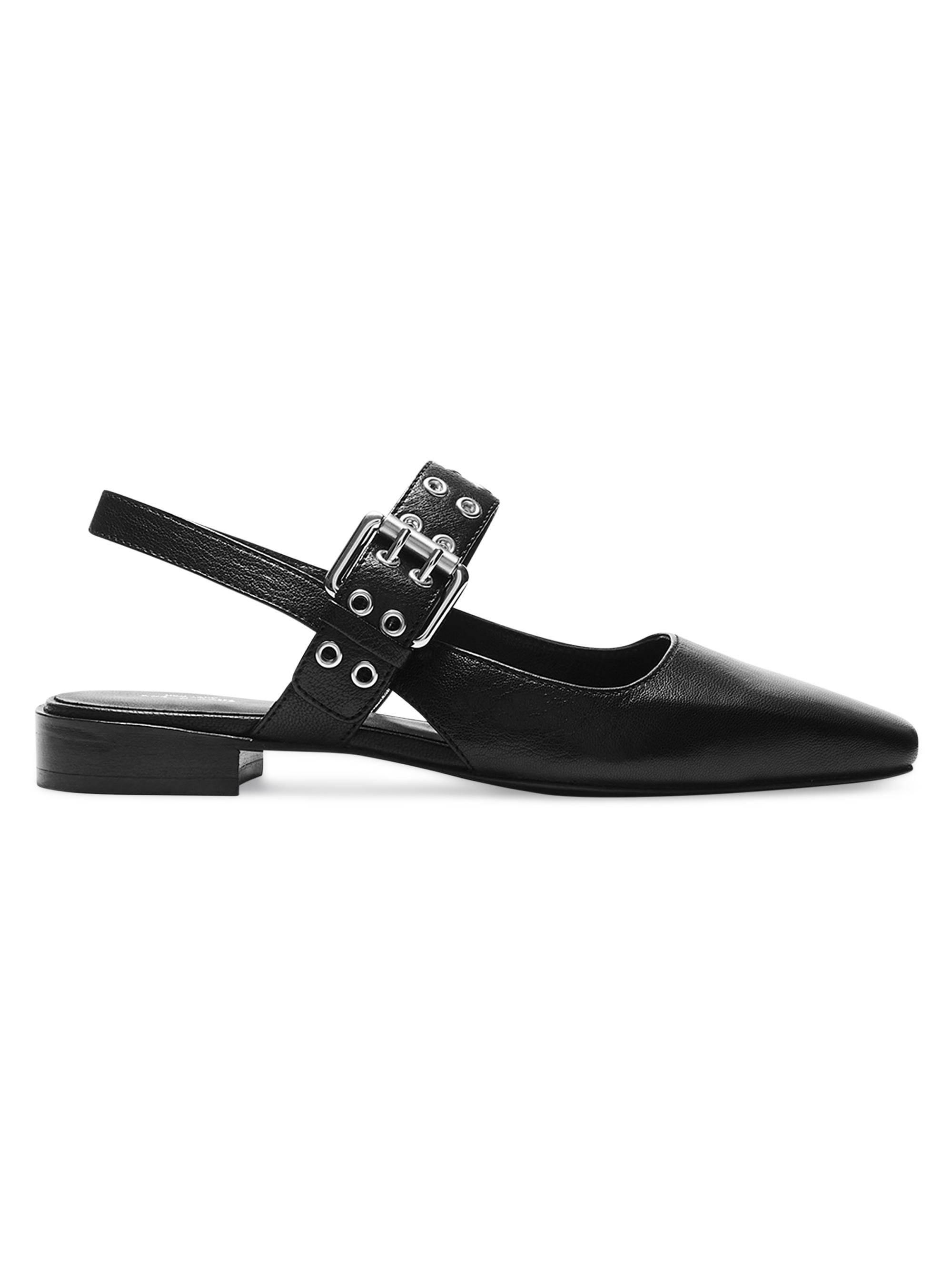 rag & bone Women's Astra Leather Slingback Sandals - Black
