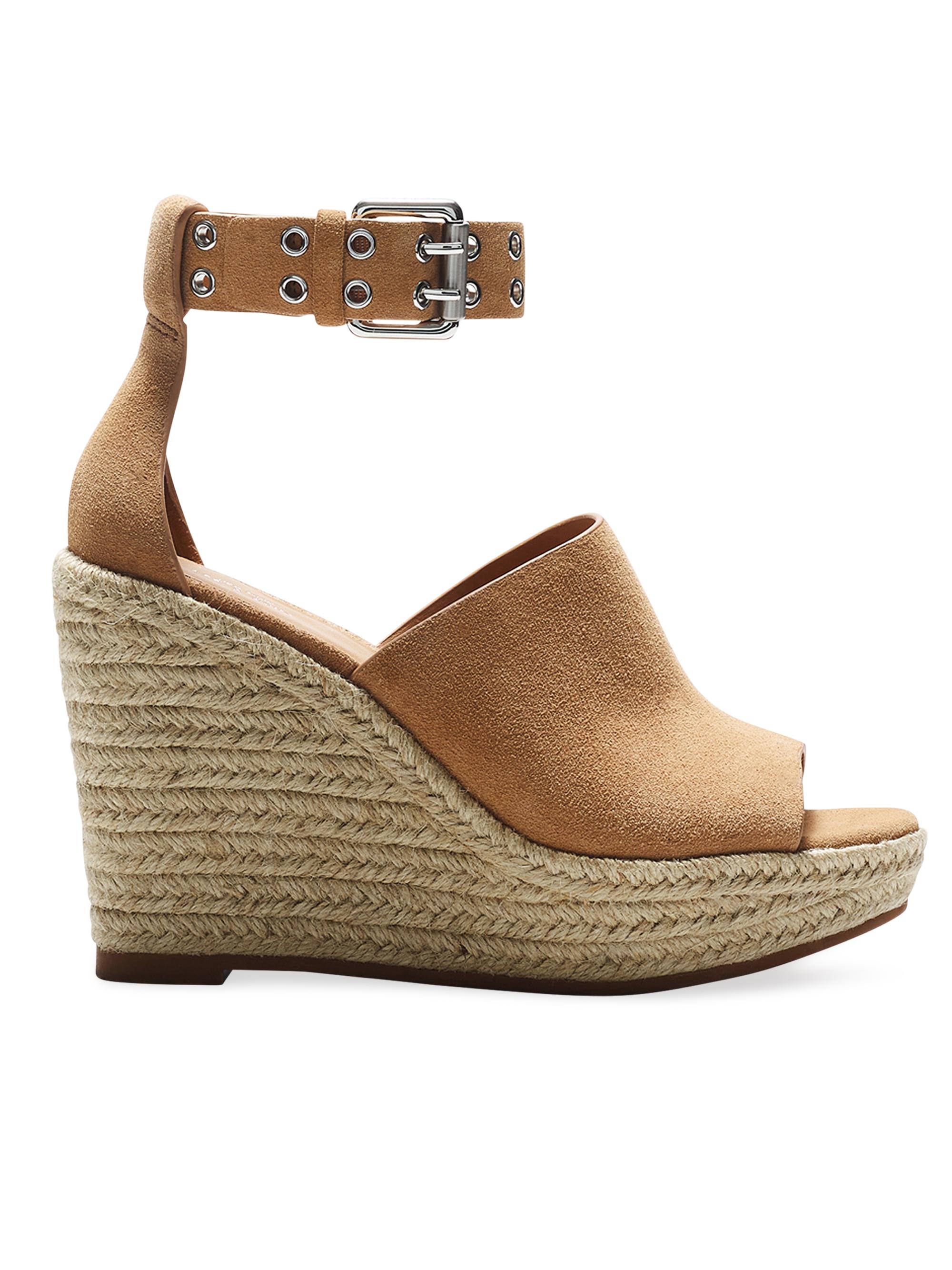 rag & bone Women's Anteros 110MM Suede Wedge Espadrilles - Oak Brown Suede