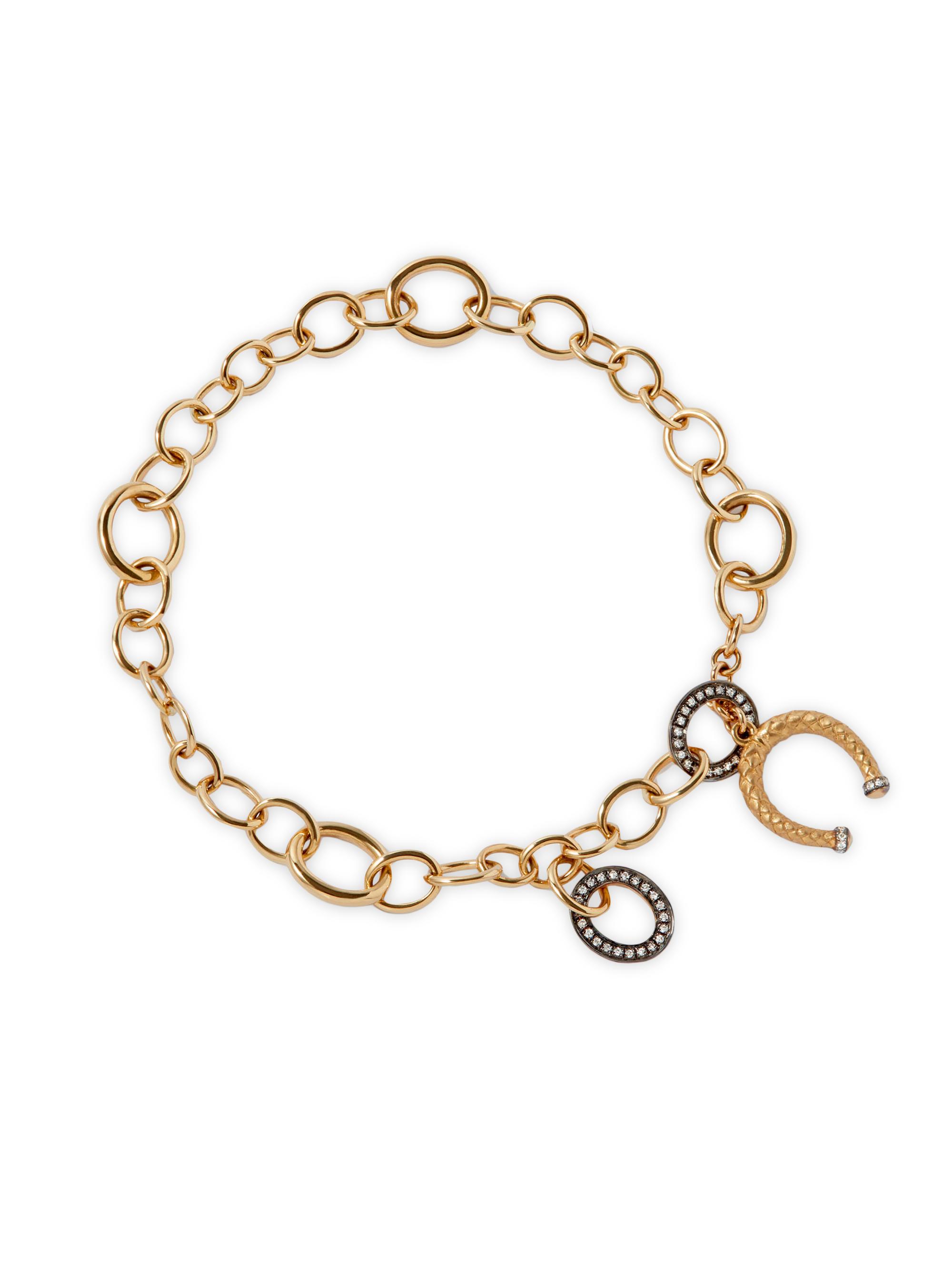 Annoushka Women's Mythology 18K Yellow Gold, Black Rhodium & 0.2 TCW Diamond Toggle Bracelet - Gold