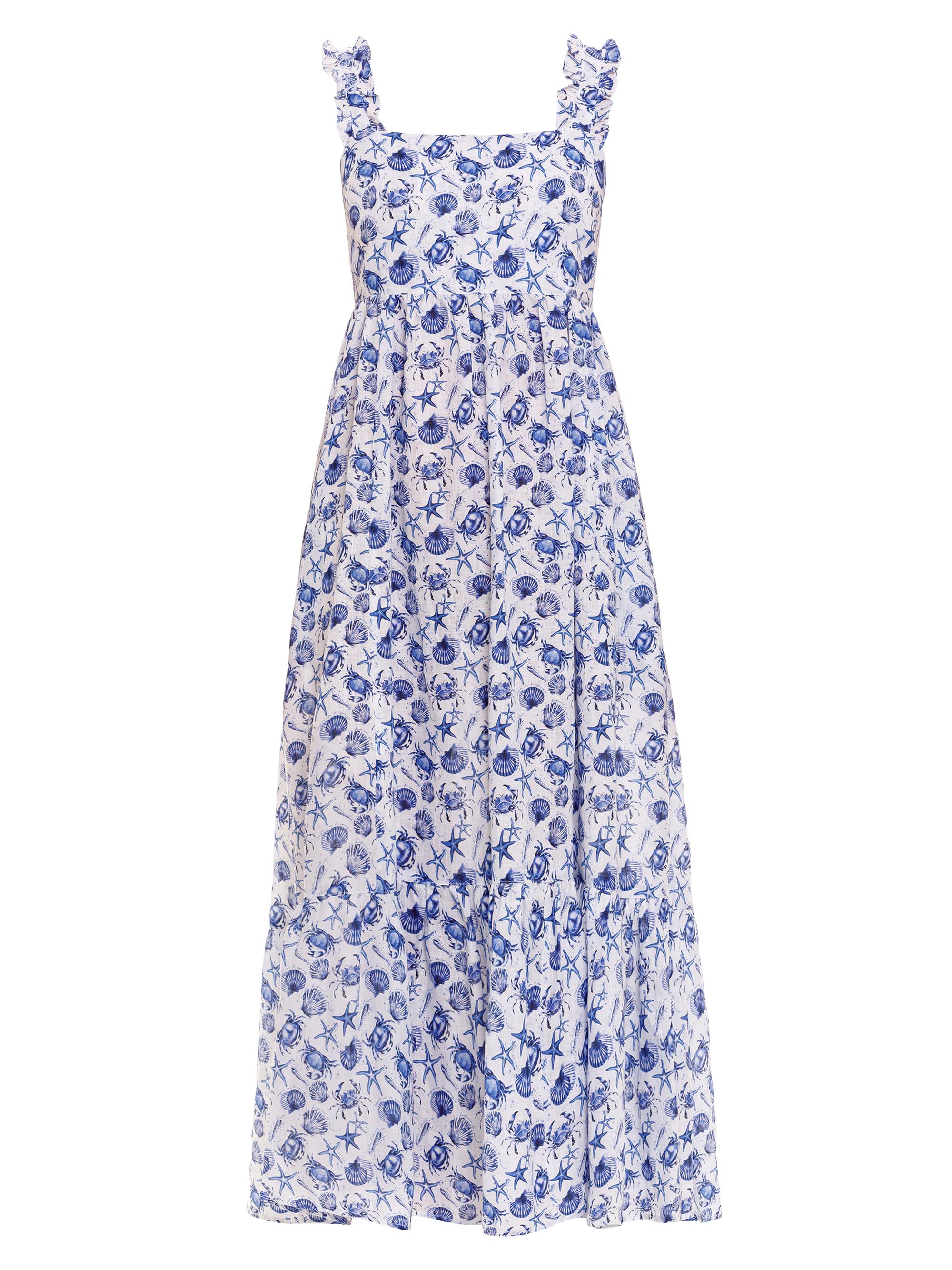 Mika Linen Seashell Maxi Dress