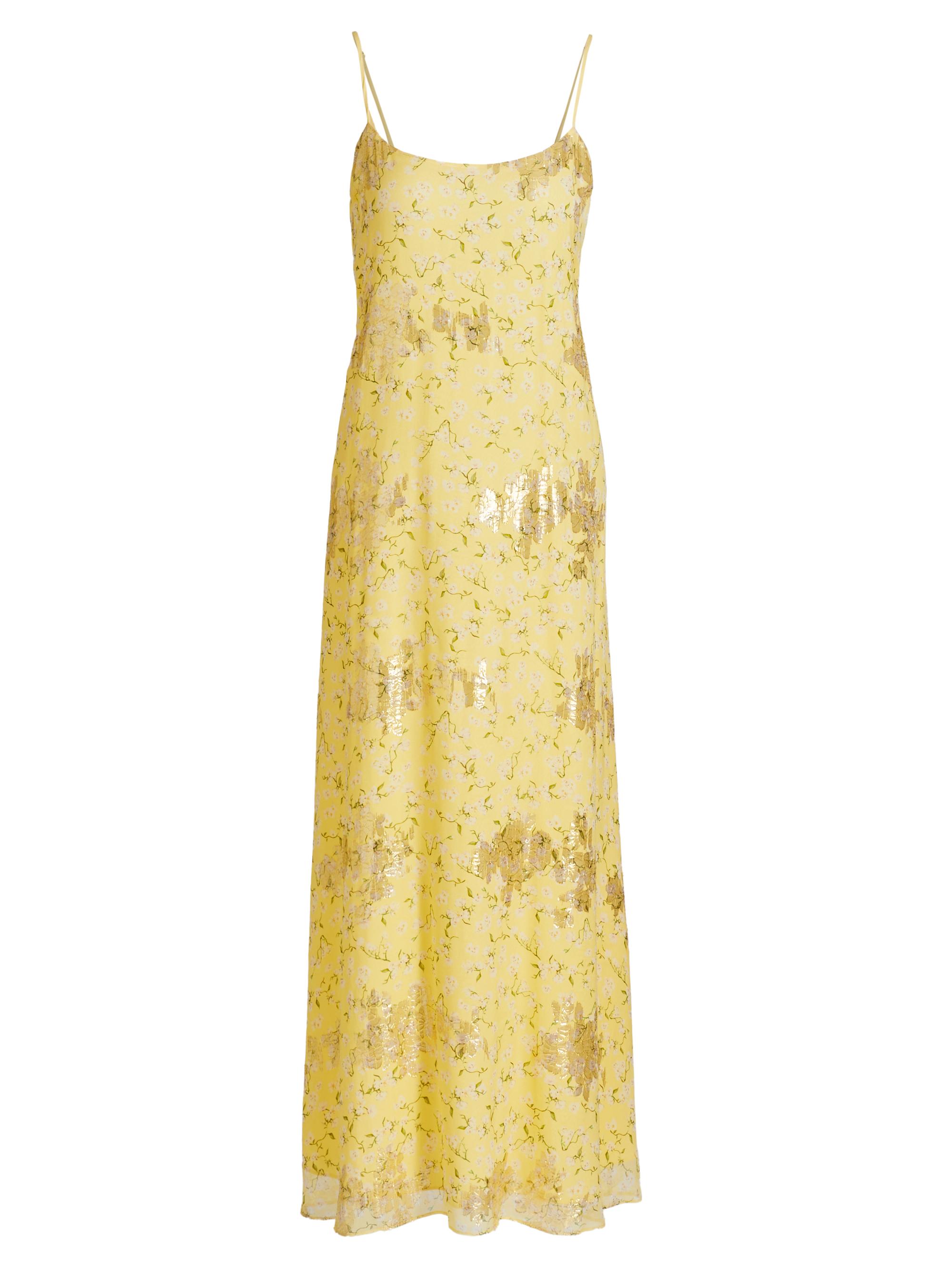 Cami NYC Women's Luz Metallic Silk Slipdress - Yellow Magnolia