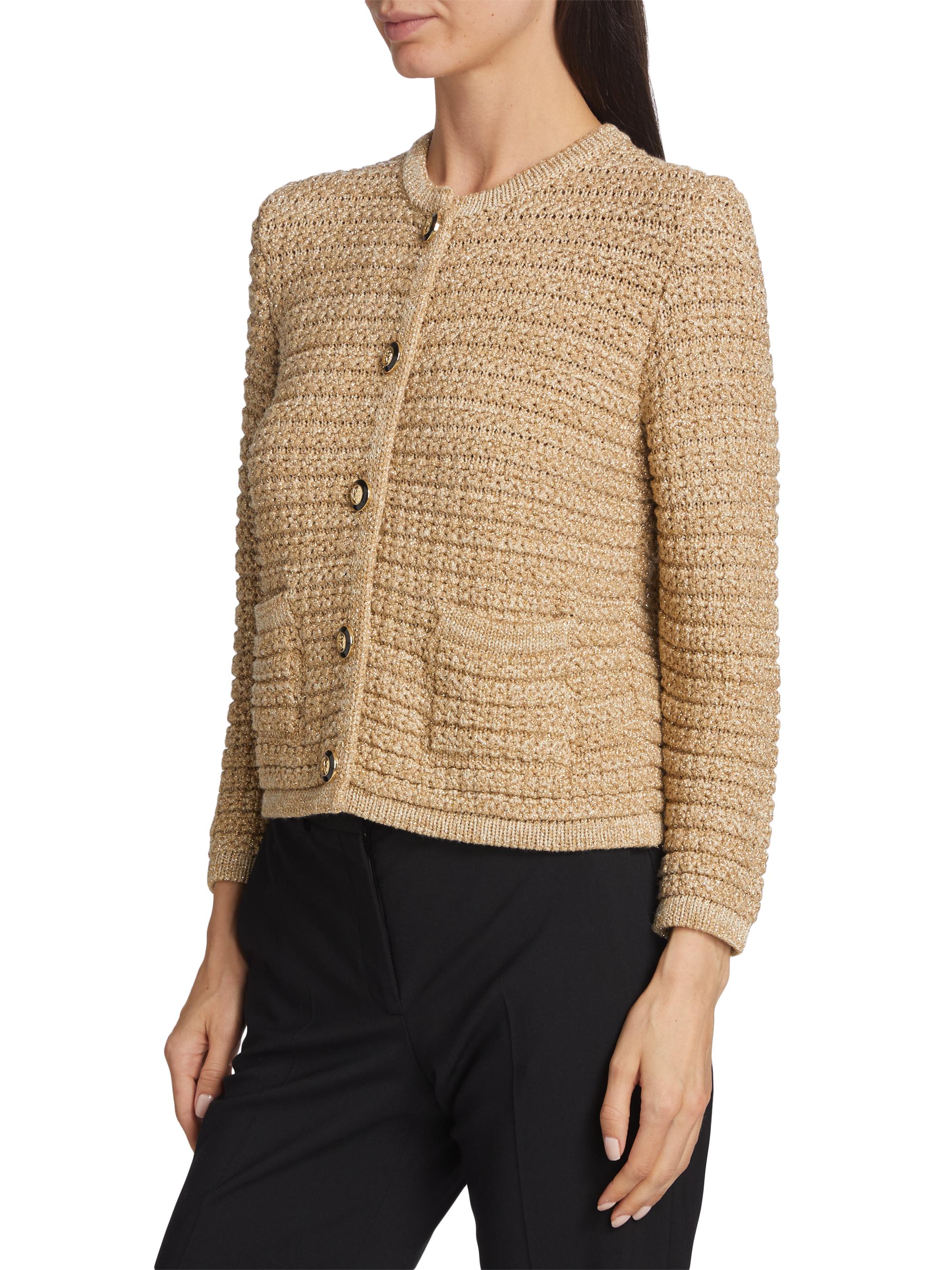 Baamp;Sh Gaston metallic-threading cardigan - Neutrals