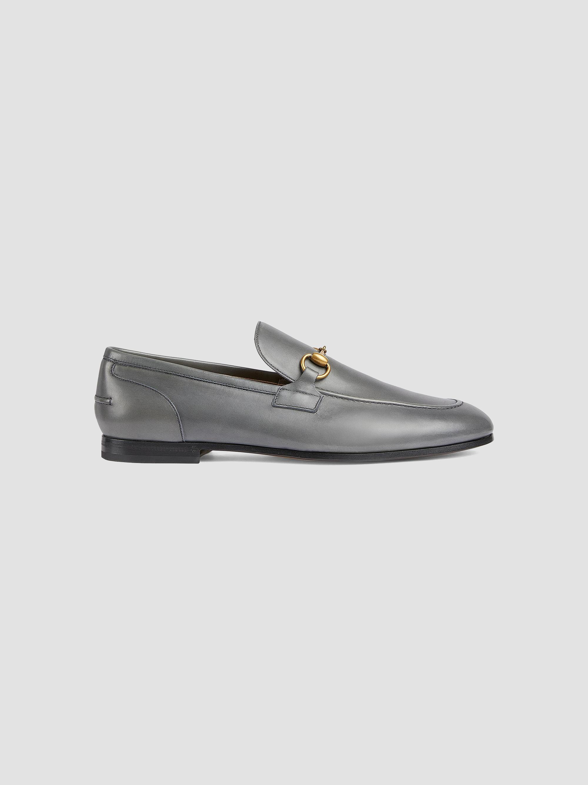 Gucci Gray Leather Loafers for Men Gucci Loafer Gray Casual Shoes for Men for sale | eBay main image 3