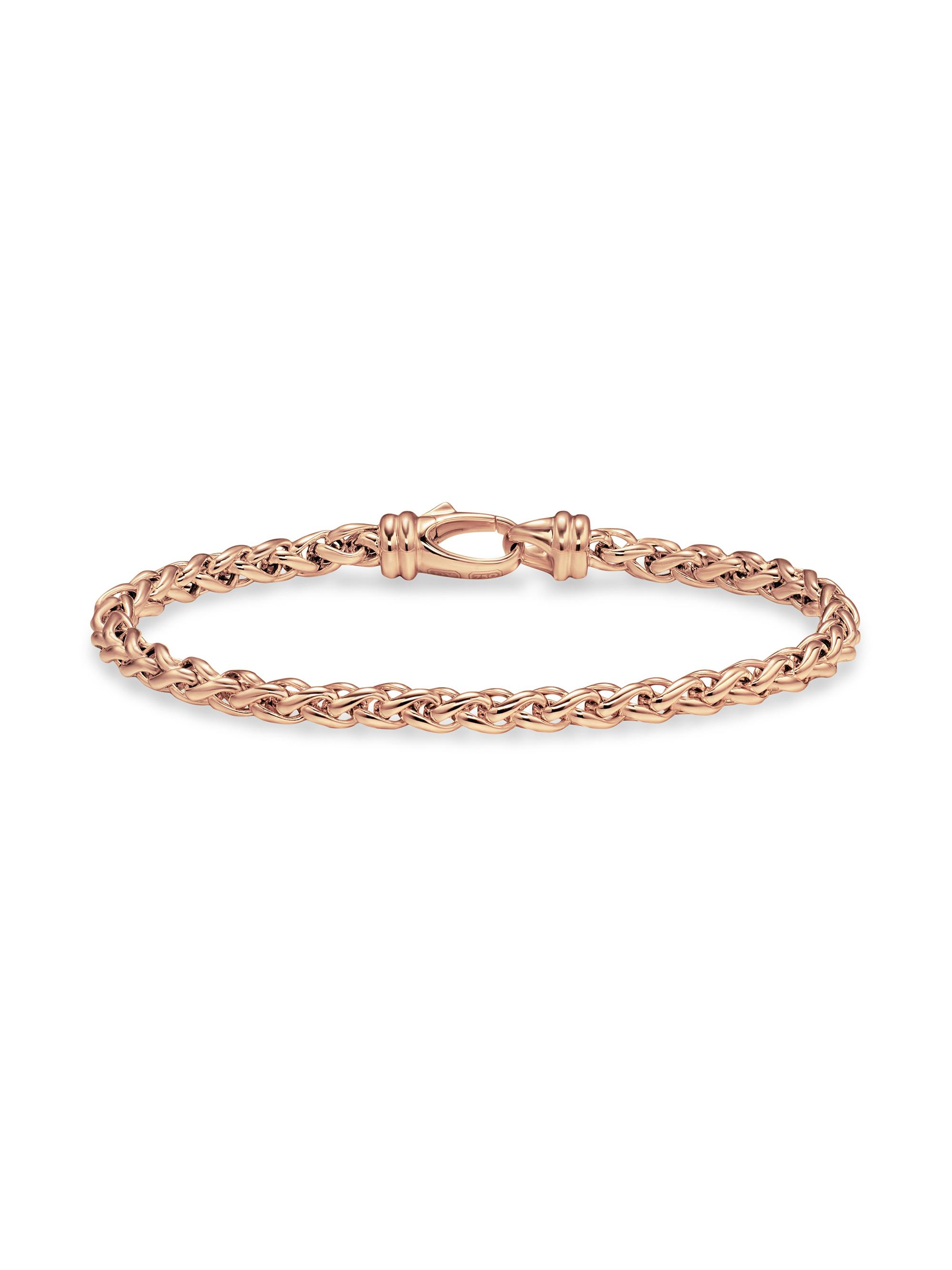 David Yurman Men's Wheat Chain Bracelet In 18K Rose Gold - Rose Gold