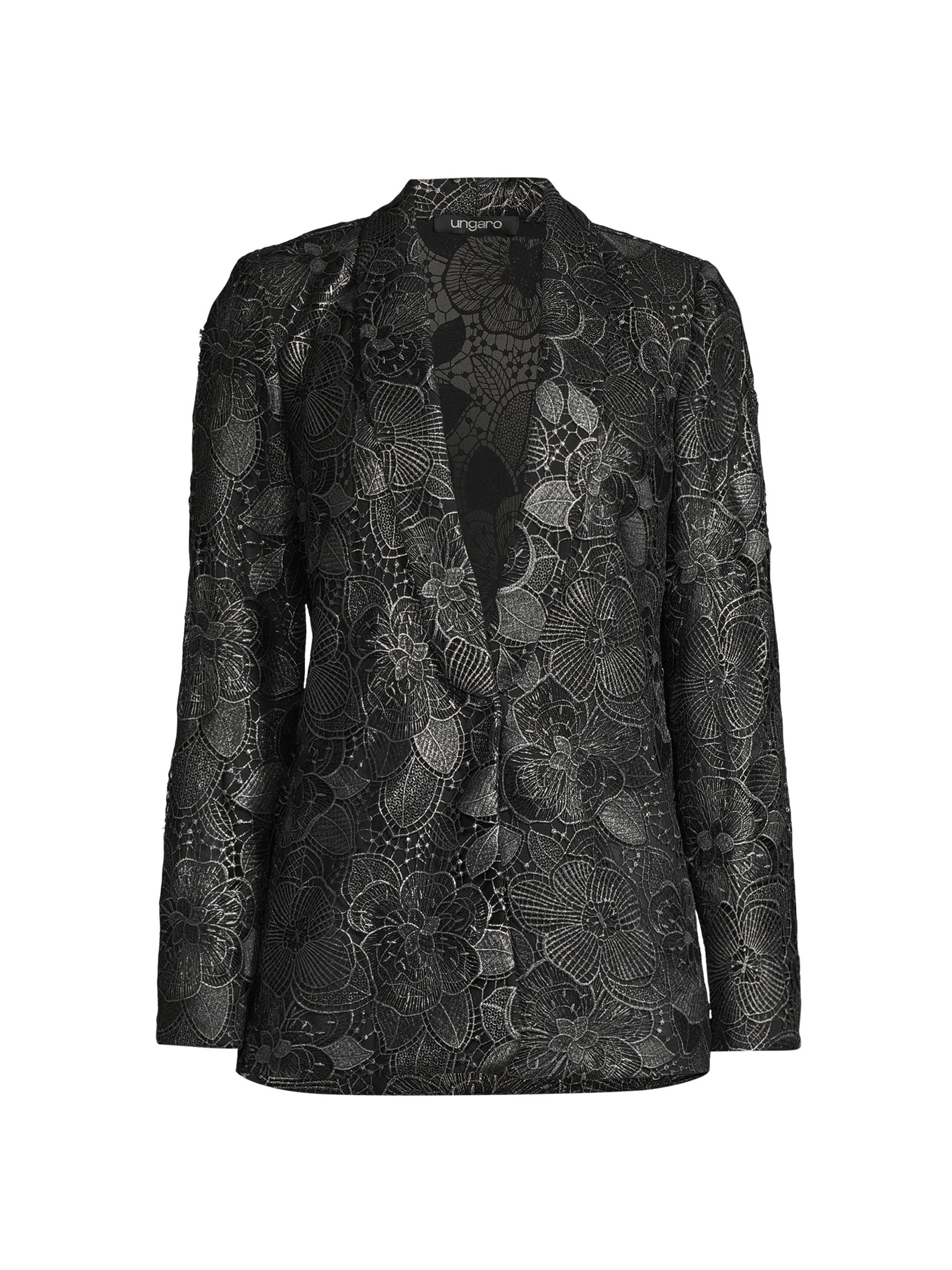 Ungaro Women's Stasia Floral Lace Jacket - Black Silver