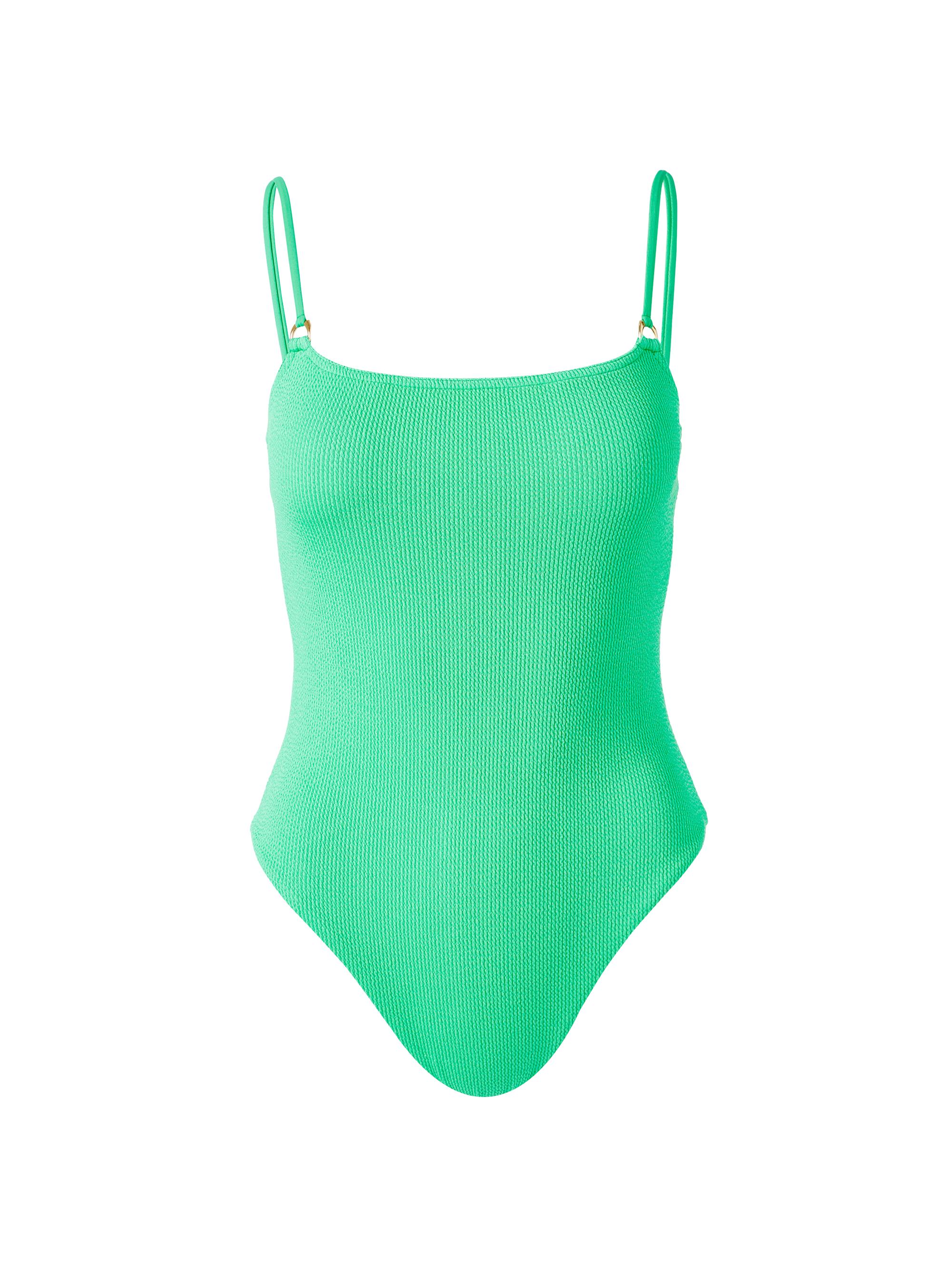 Melissa Odabash Women's Palma Textured One-Piece Swimsuit - Green Ridges