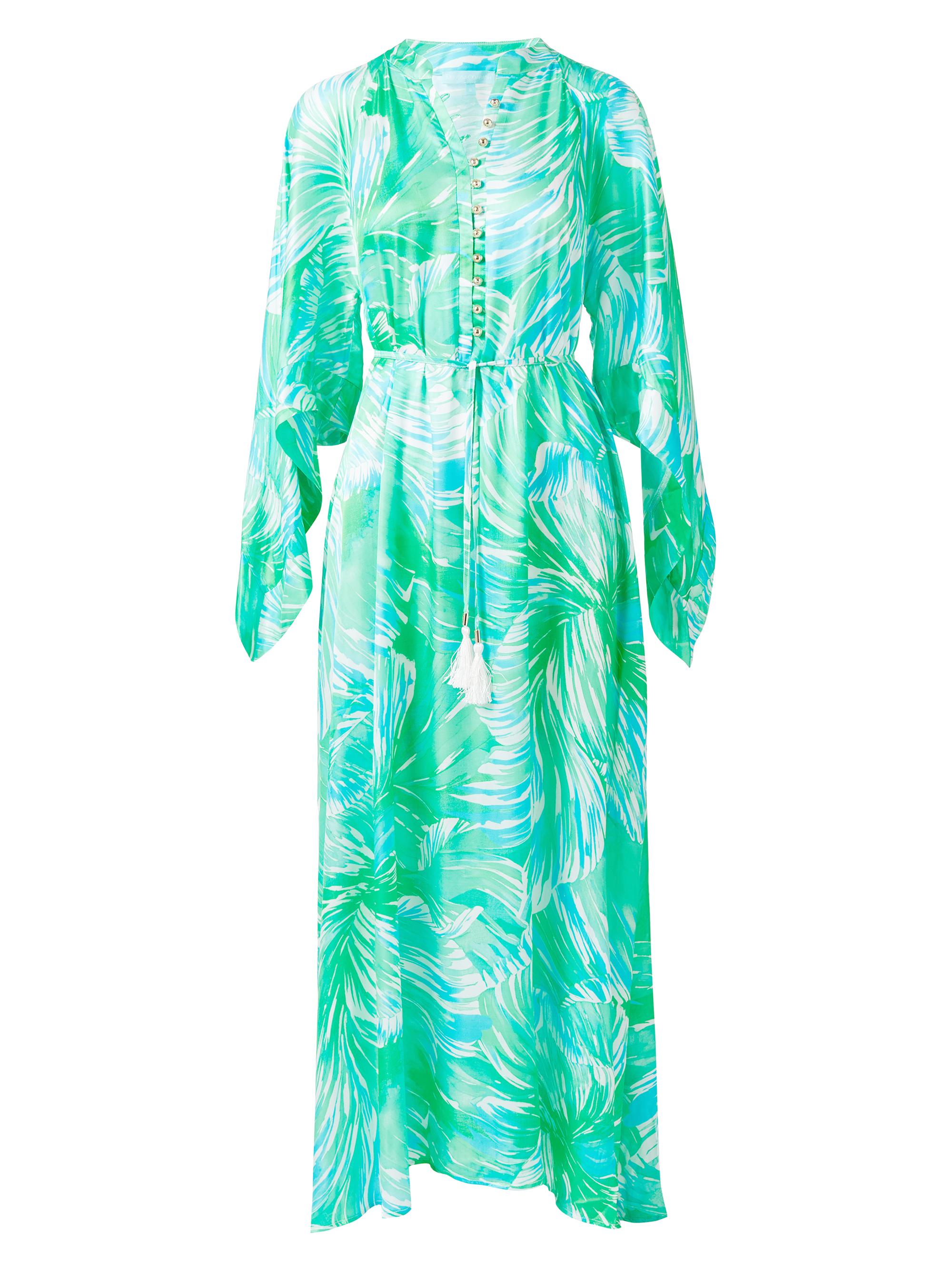 Melissa Odabash Women's Edith Palm Print Cover-Up Maxi Dress - Rainforest