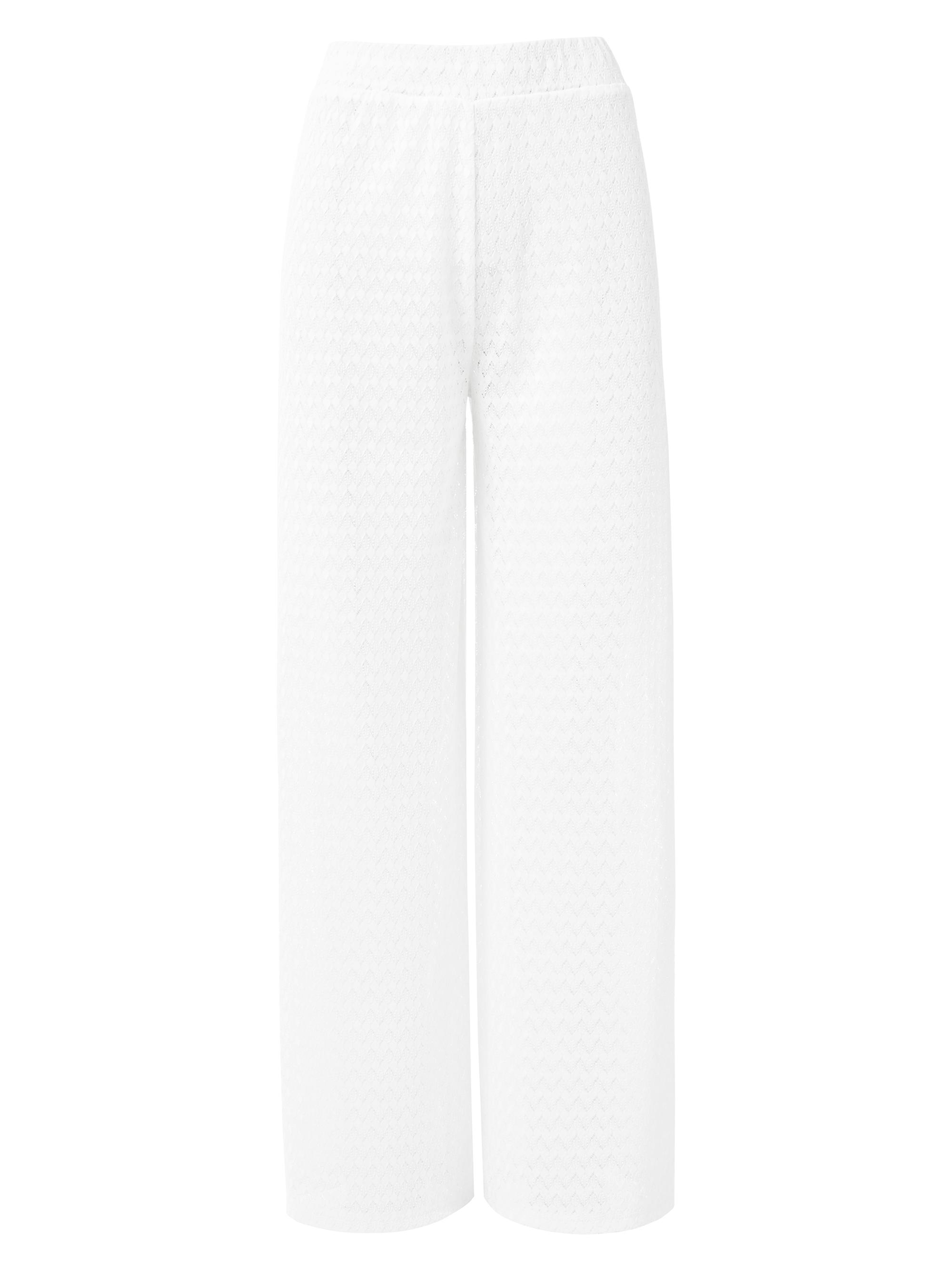Melissa Odabash Women's Sienna Wide-Leg Knit Cover-Up Pants - White